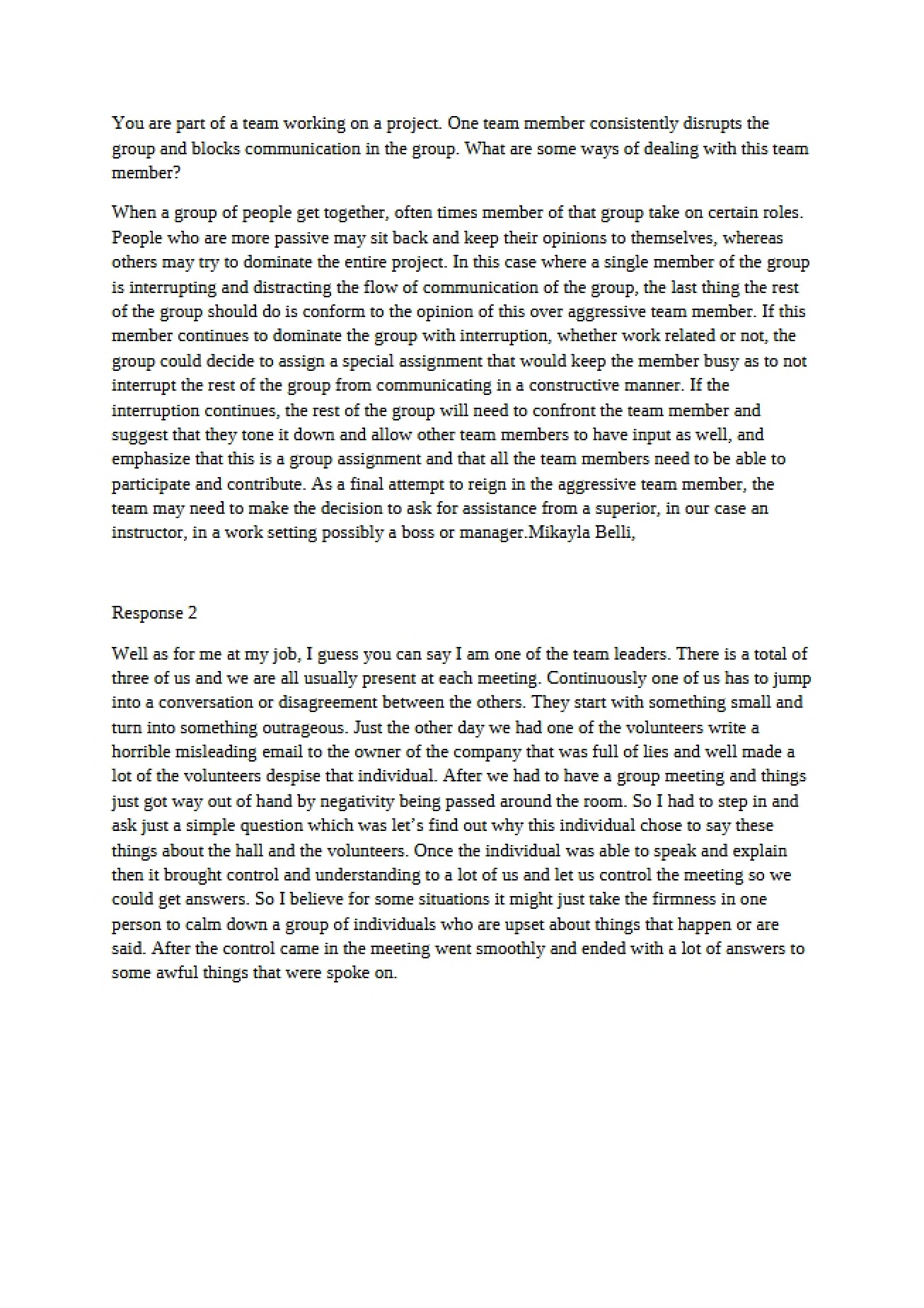 Advanced Business Communication Homework