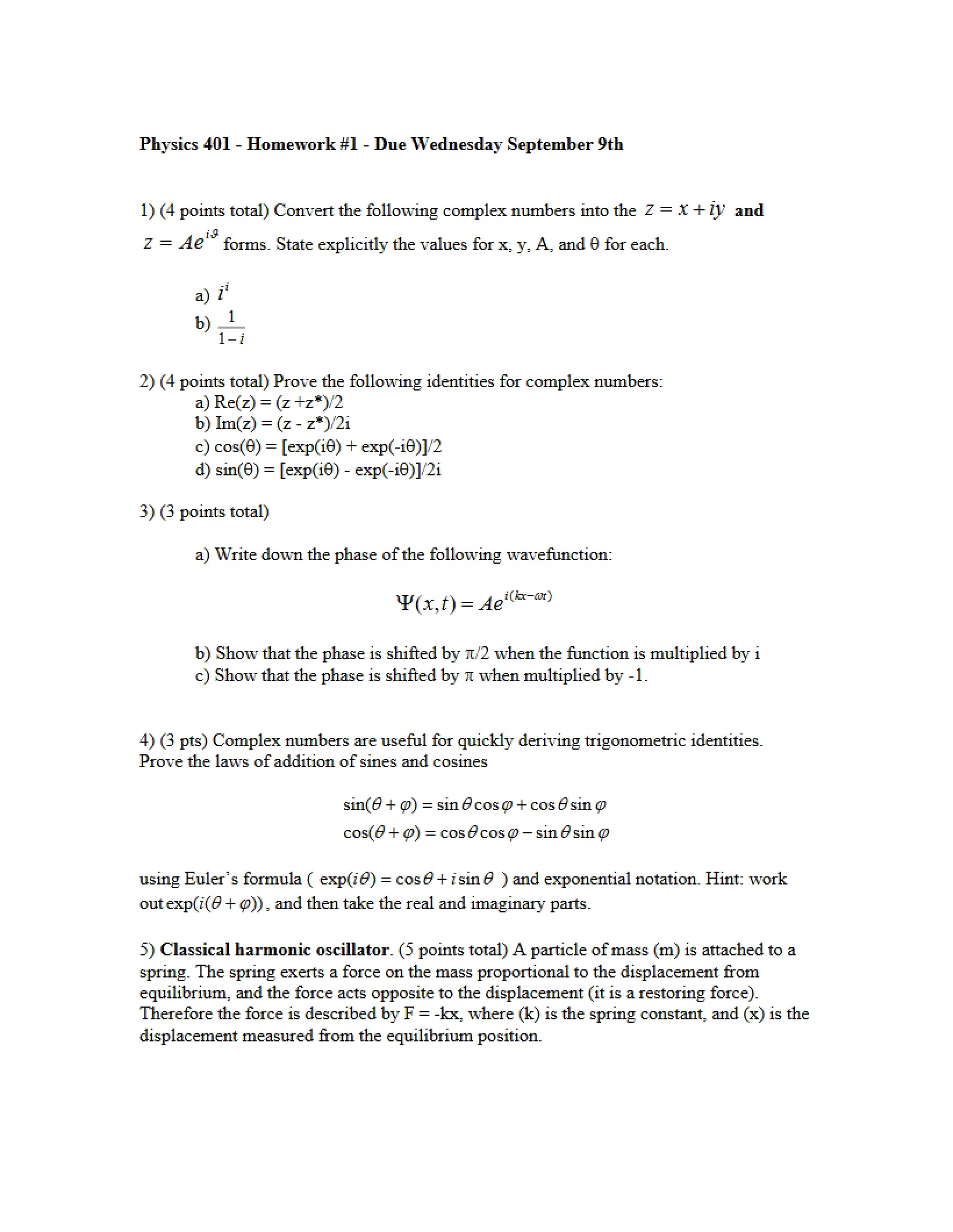 First Homework Assignment