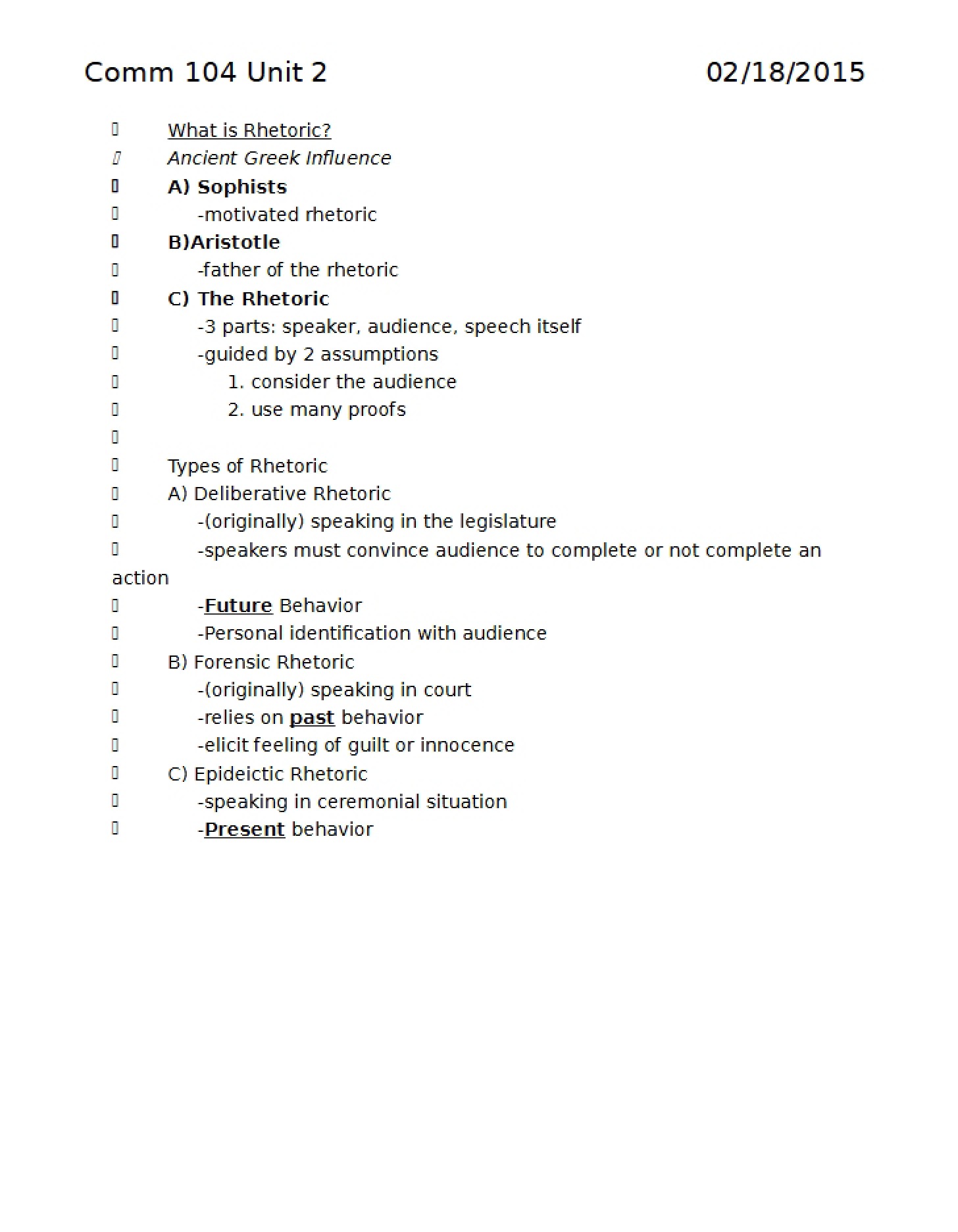 Comm 104 Course