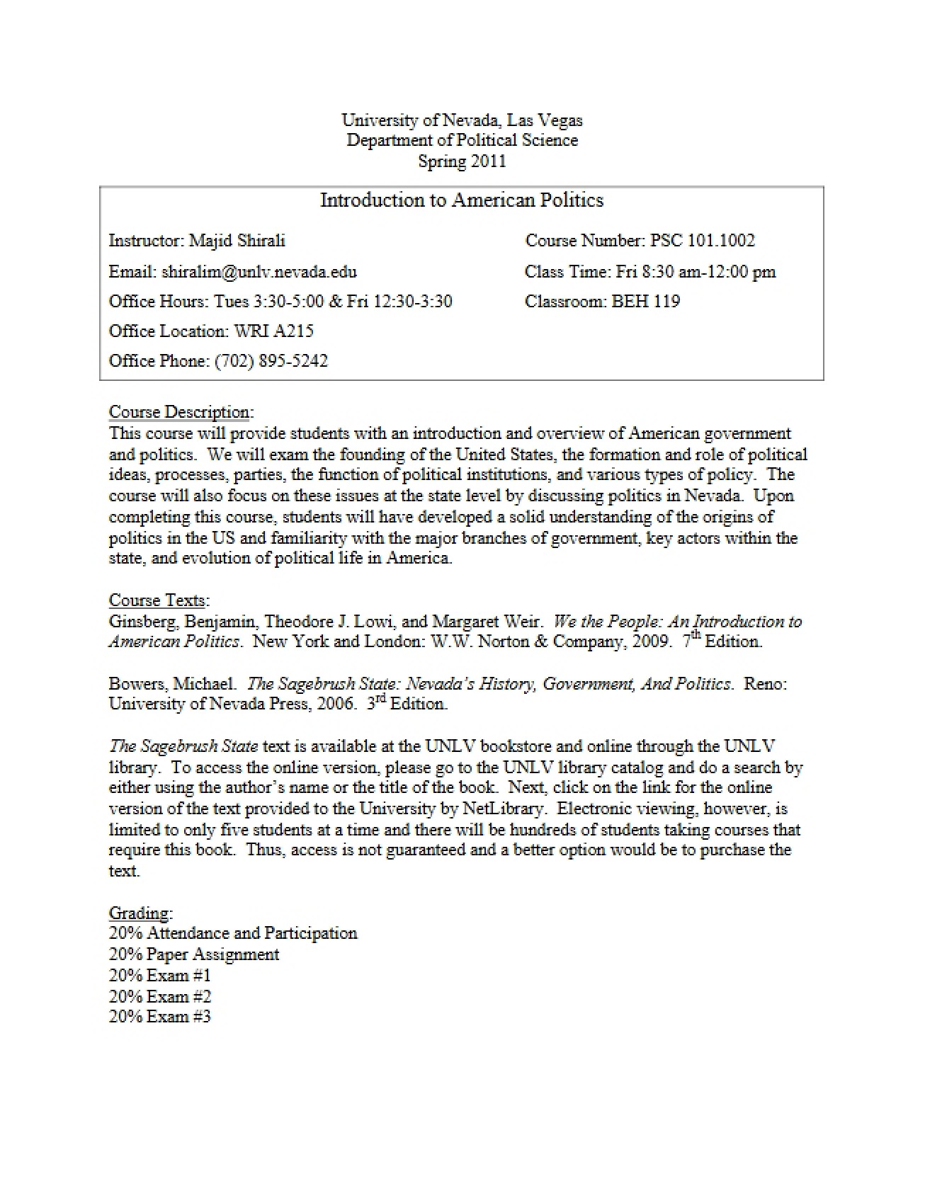 Class Info