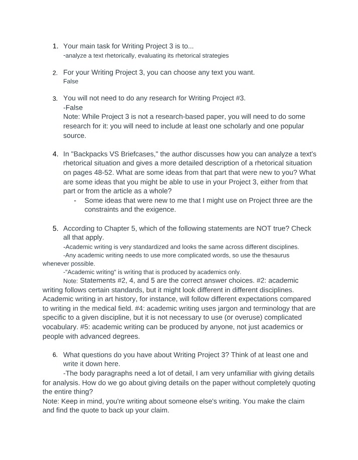Writing Project 3 - Rhetorical Strategies Tips