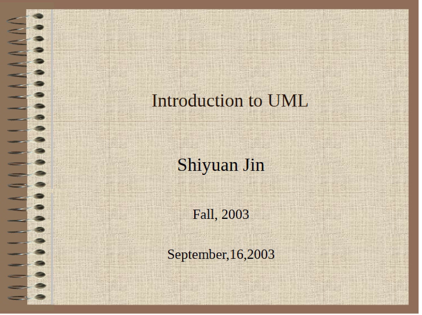 UML Intro