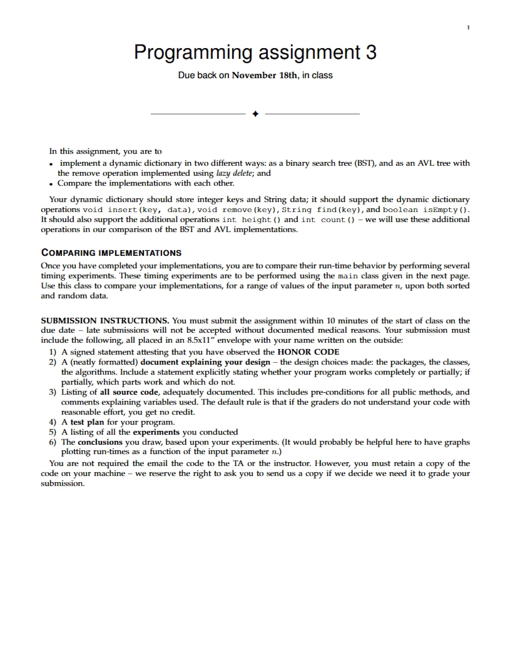 Programming Assignment 3 Lecture 21