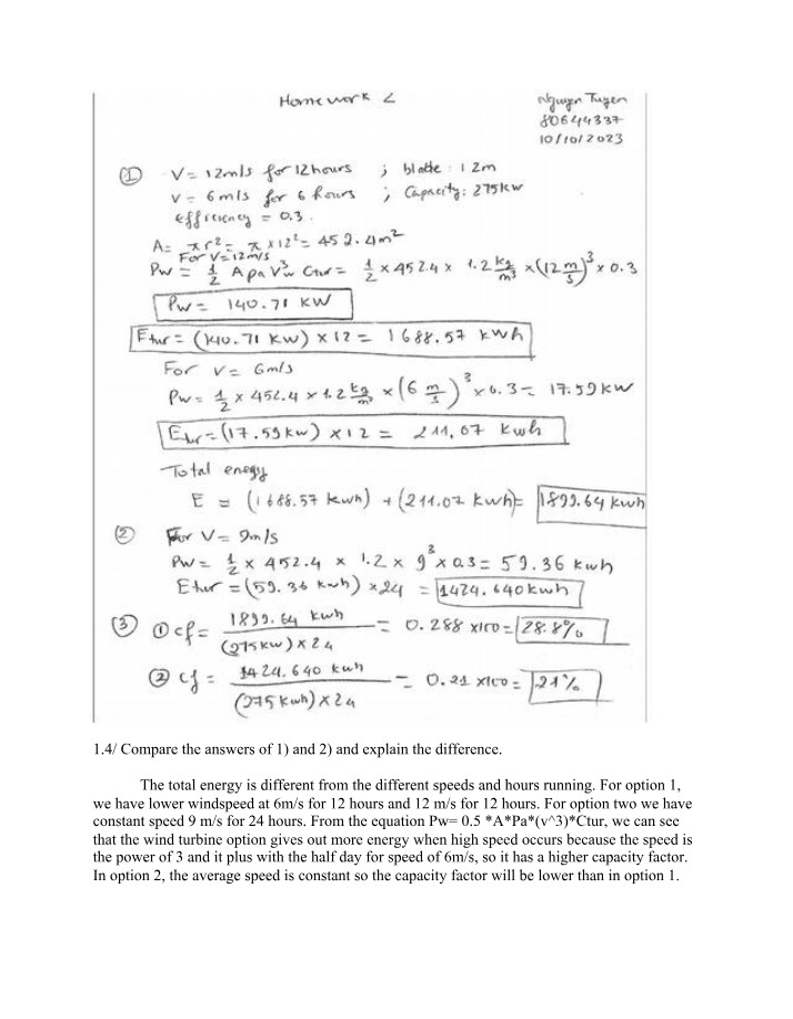 Wind Turbine Energy Output and Speed - Homework 2
