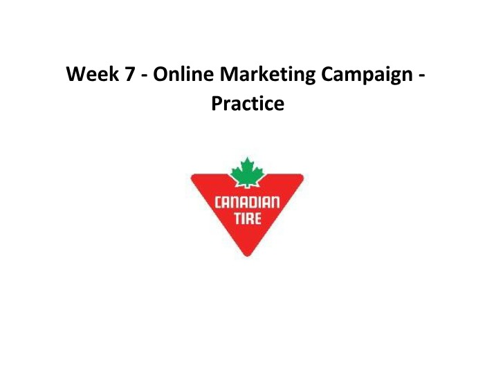 Week 7 Online Marketing Campaign Practice A