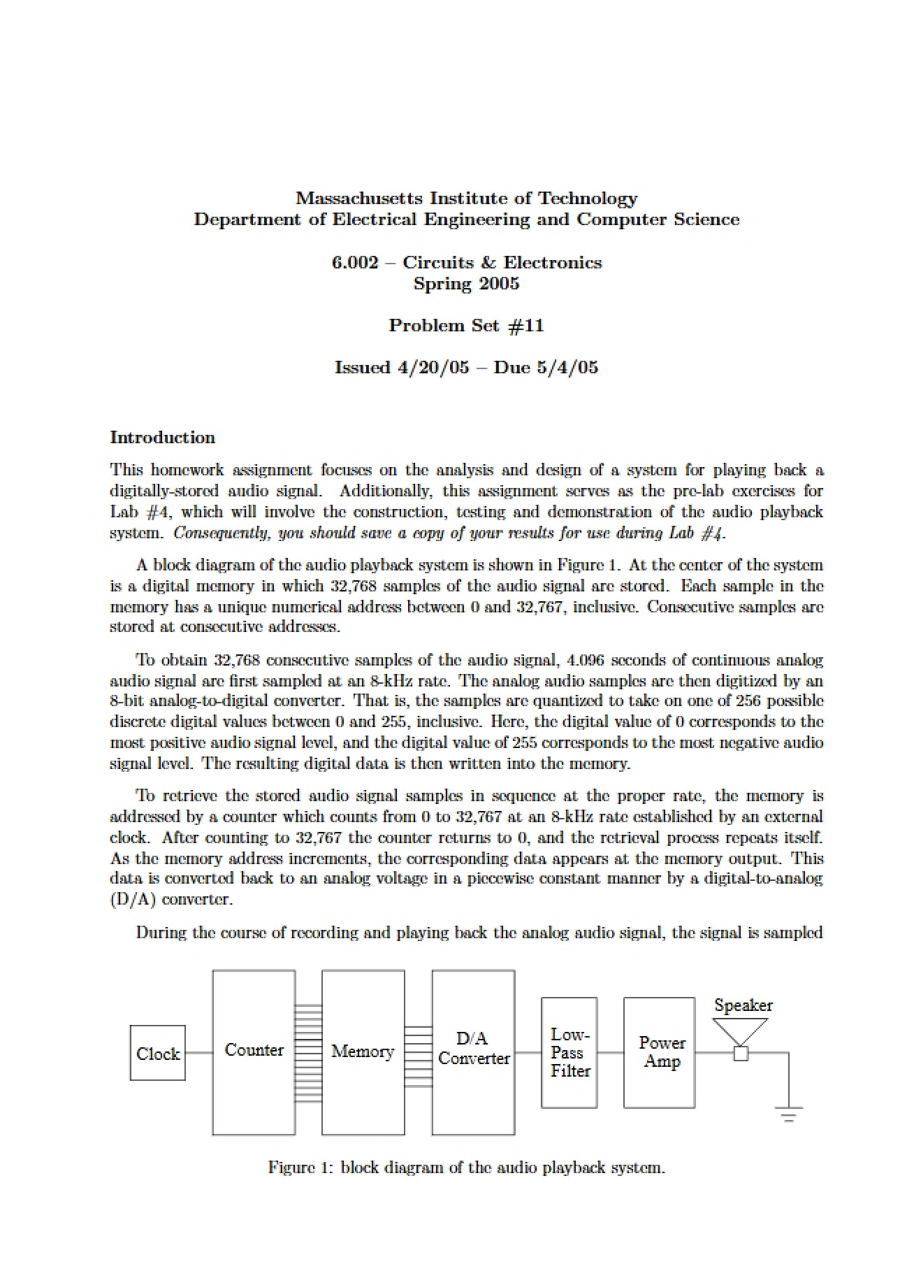 Problem Set Eleven