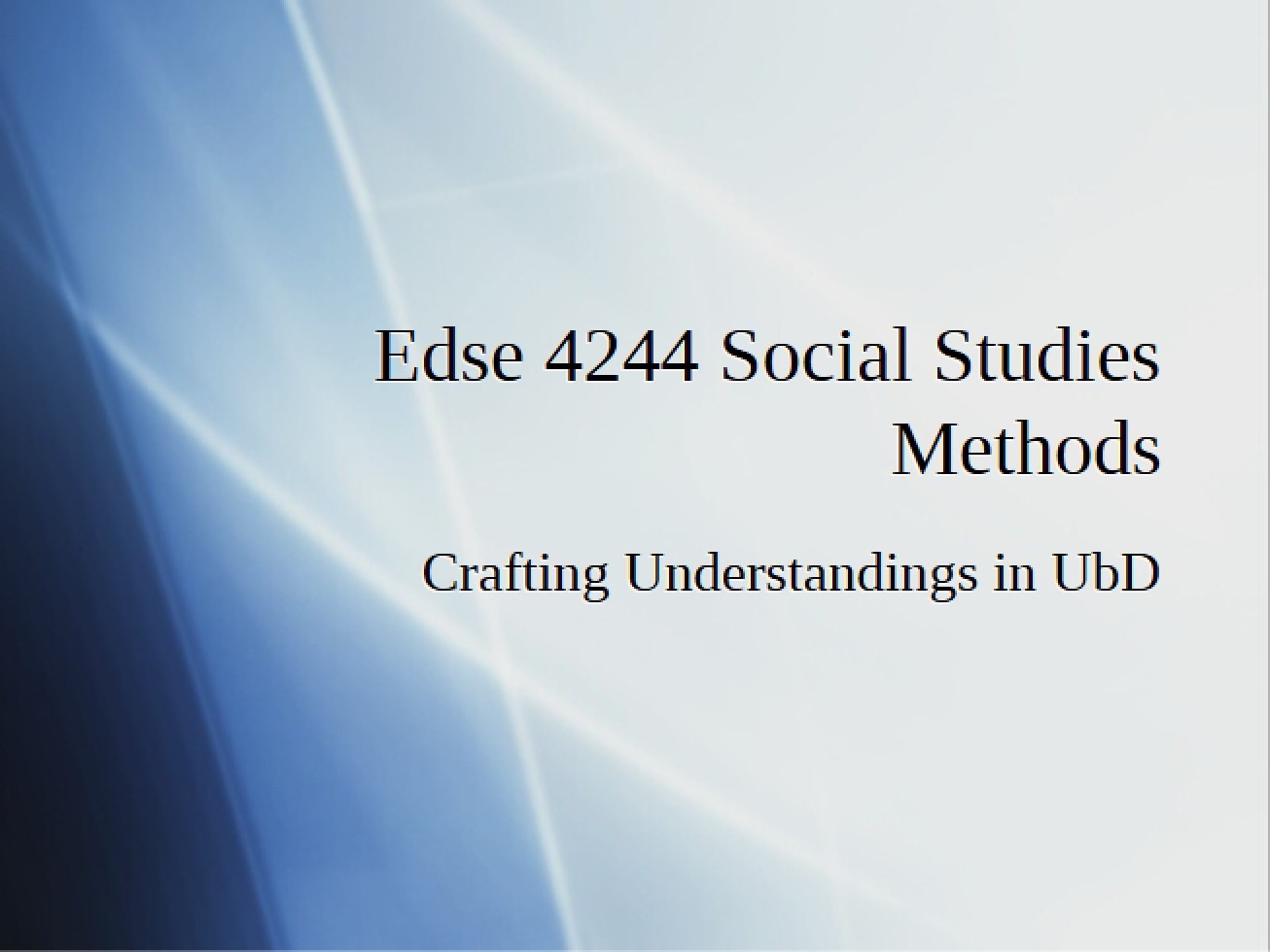 Methods for Social Studies