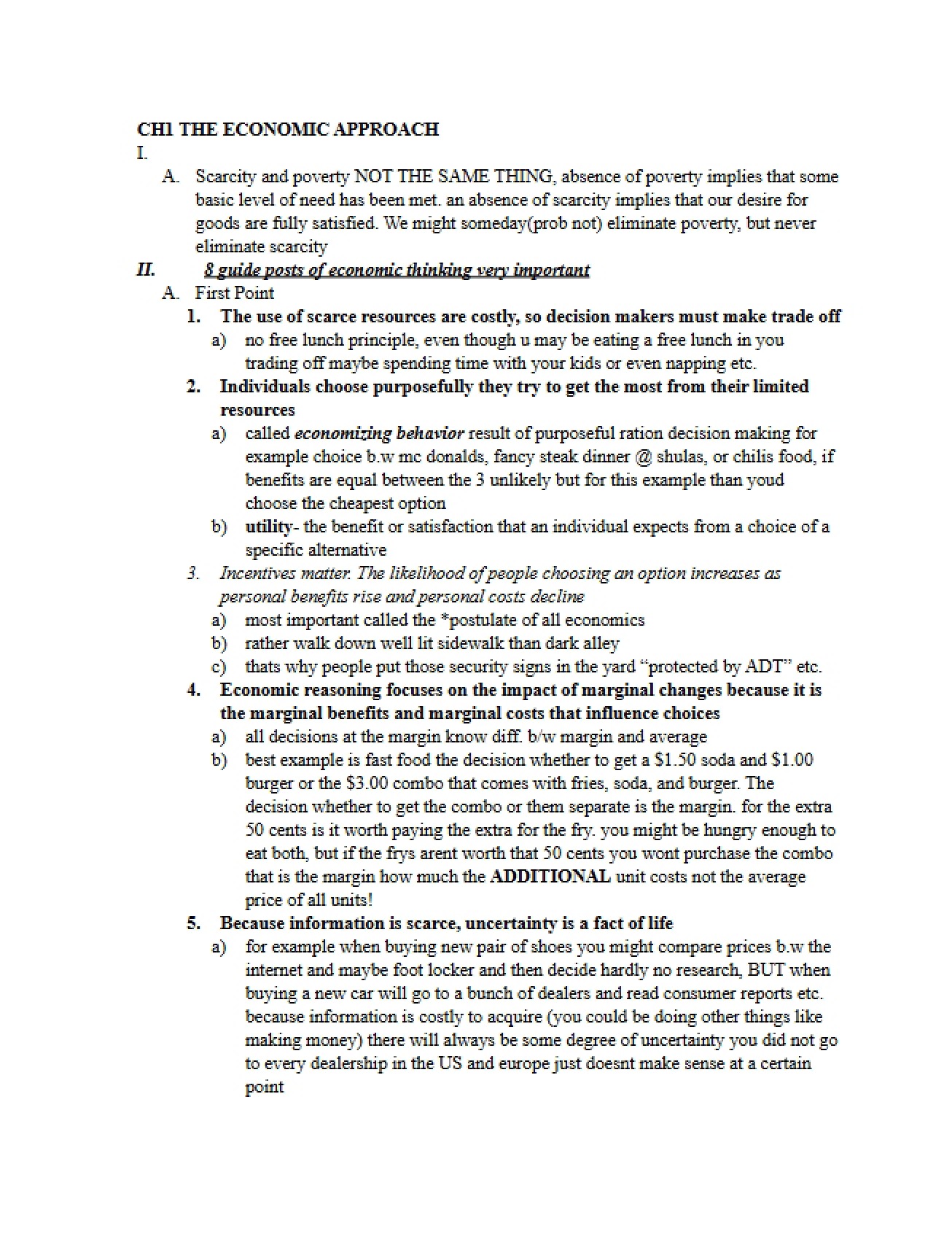 Foundations of the Economic Approach