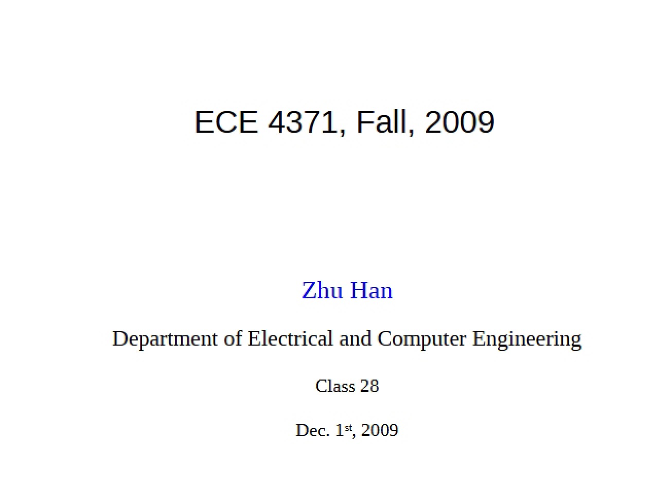 Class 28 Notes