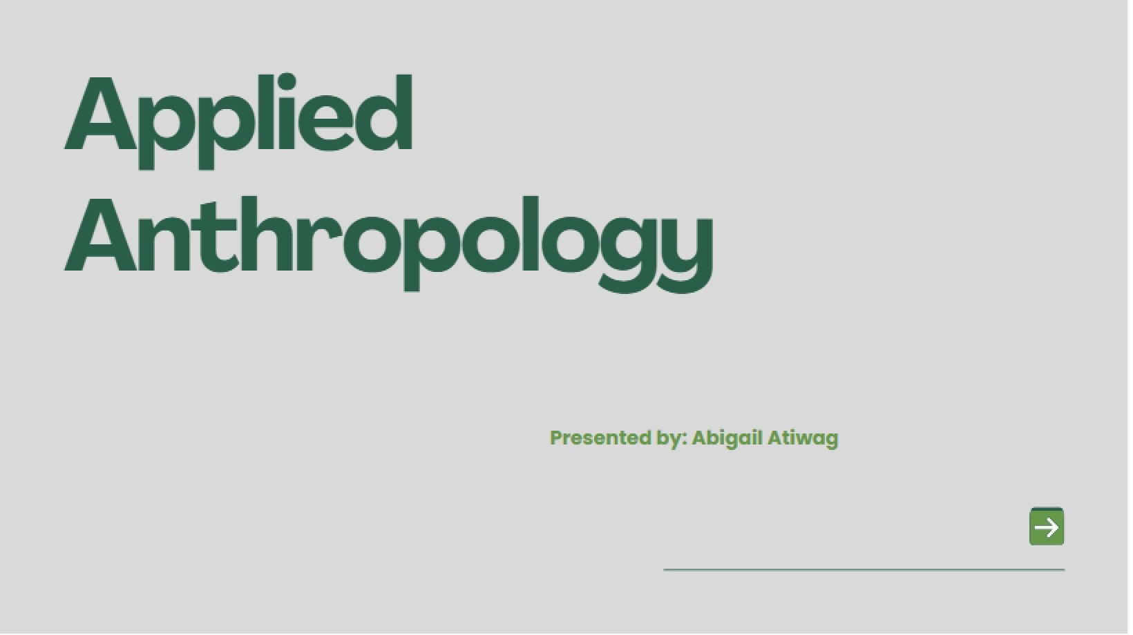 Applied Anthropology Methods