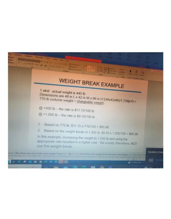 Weight Breaks in Shipping - Examples and Costs