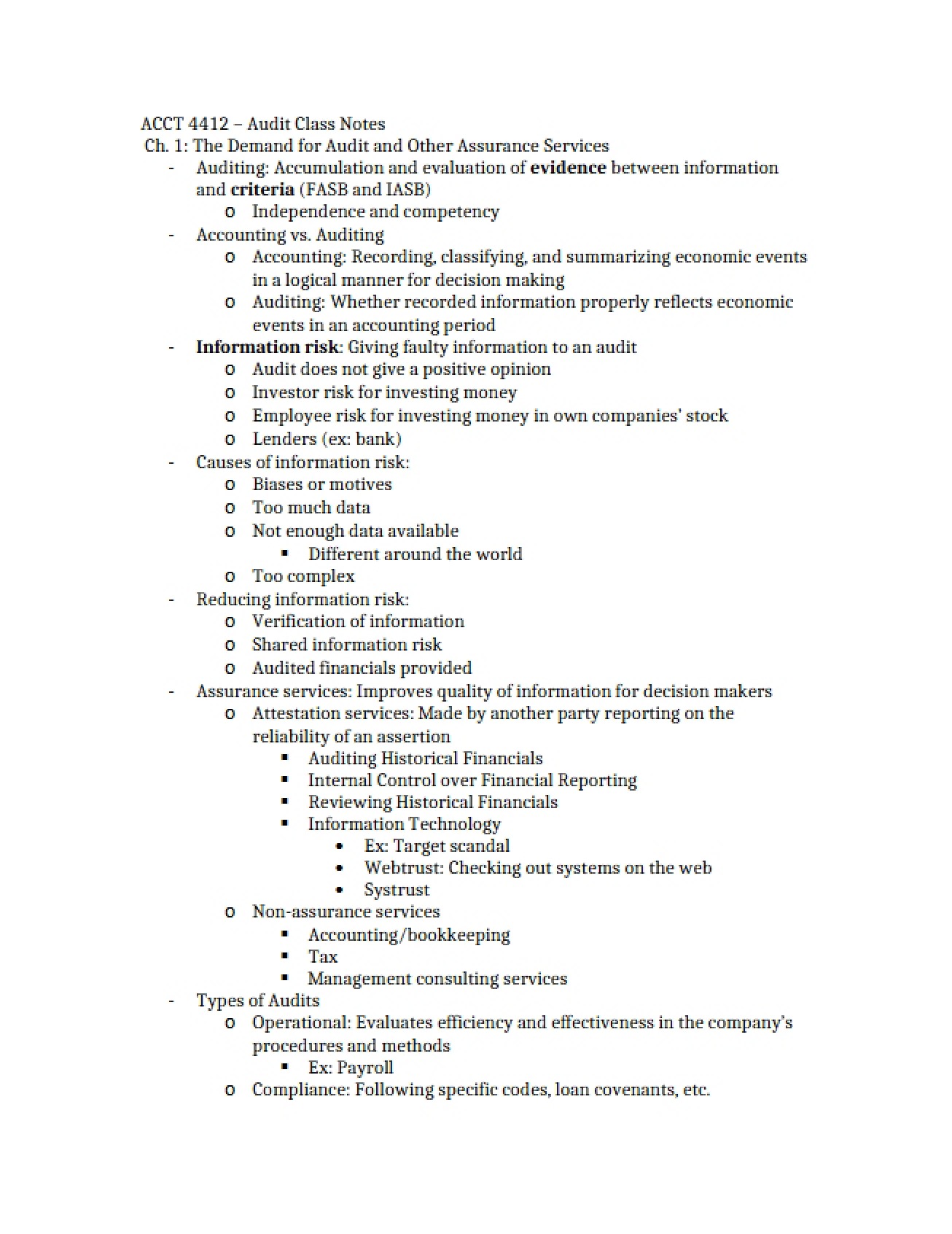 Audit Demand