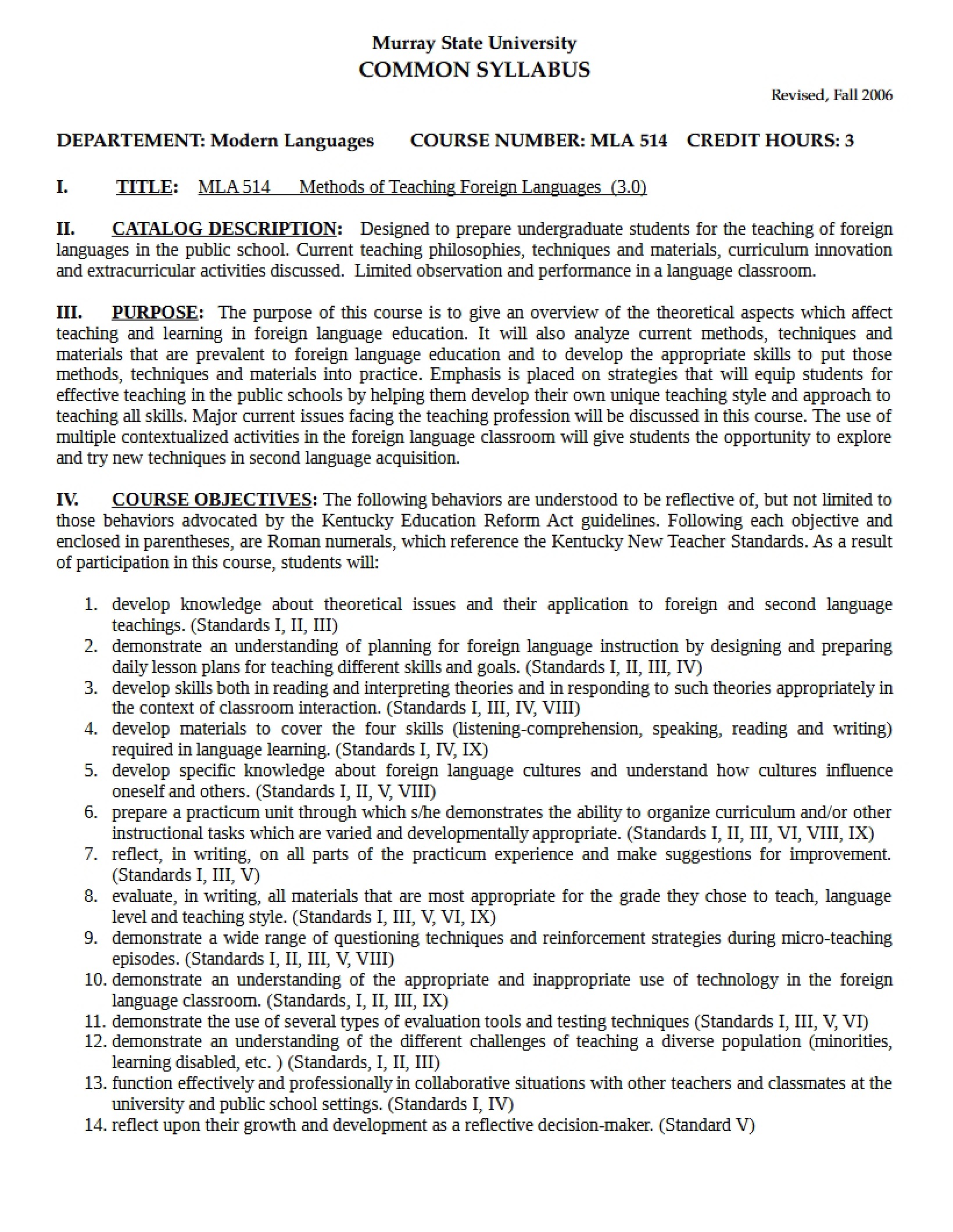 Syllabus