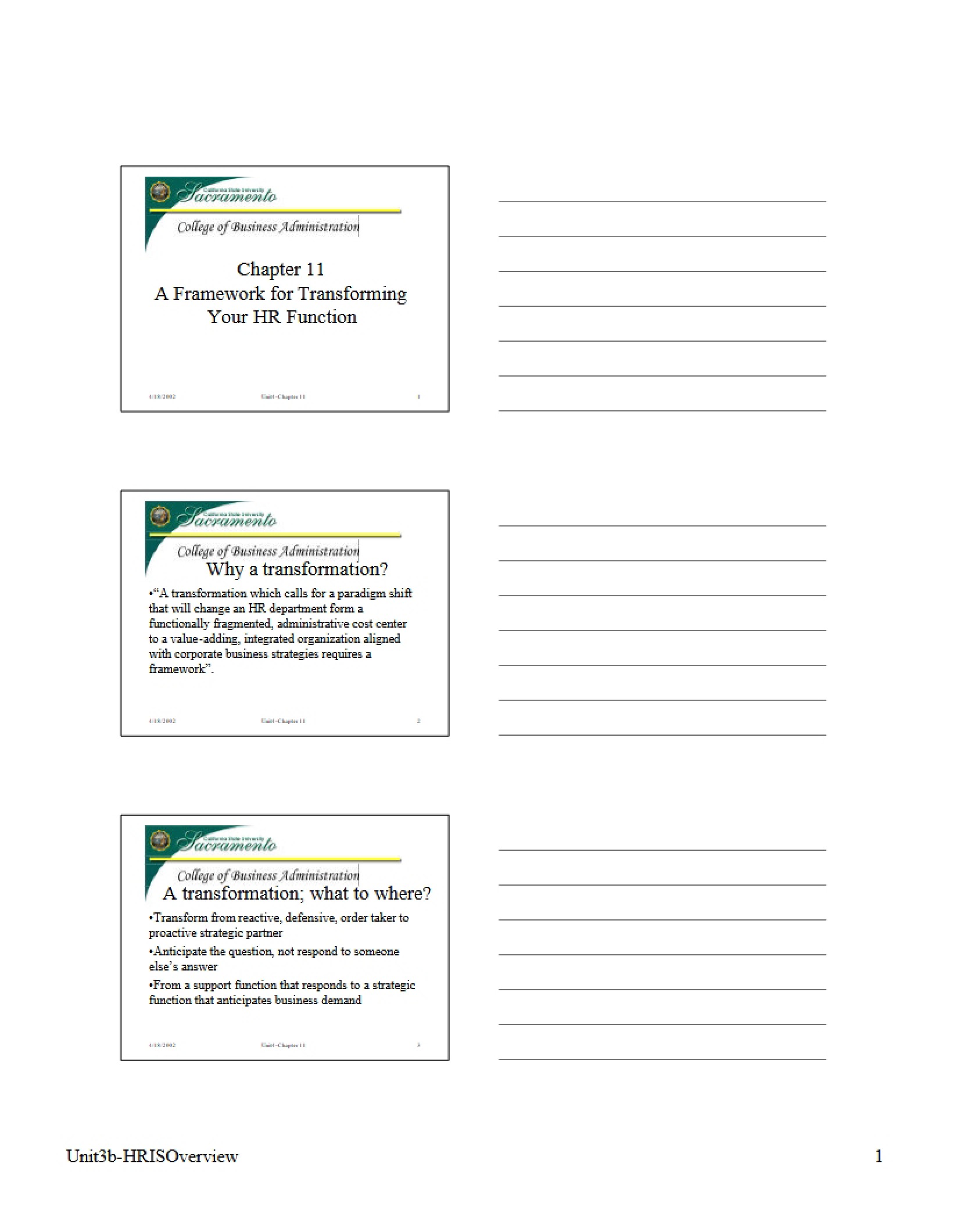 HR Function Transformation Framework