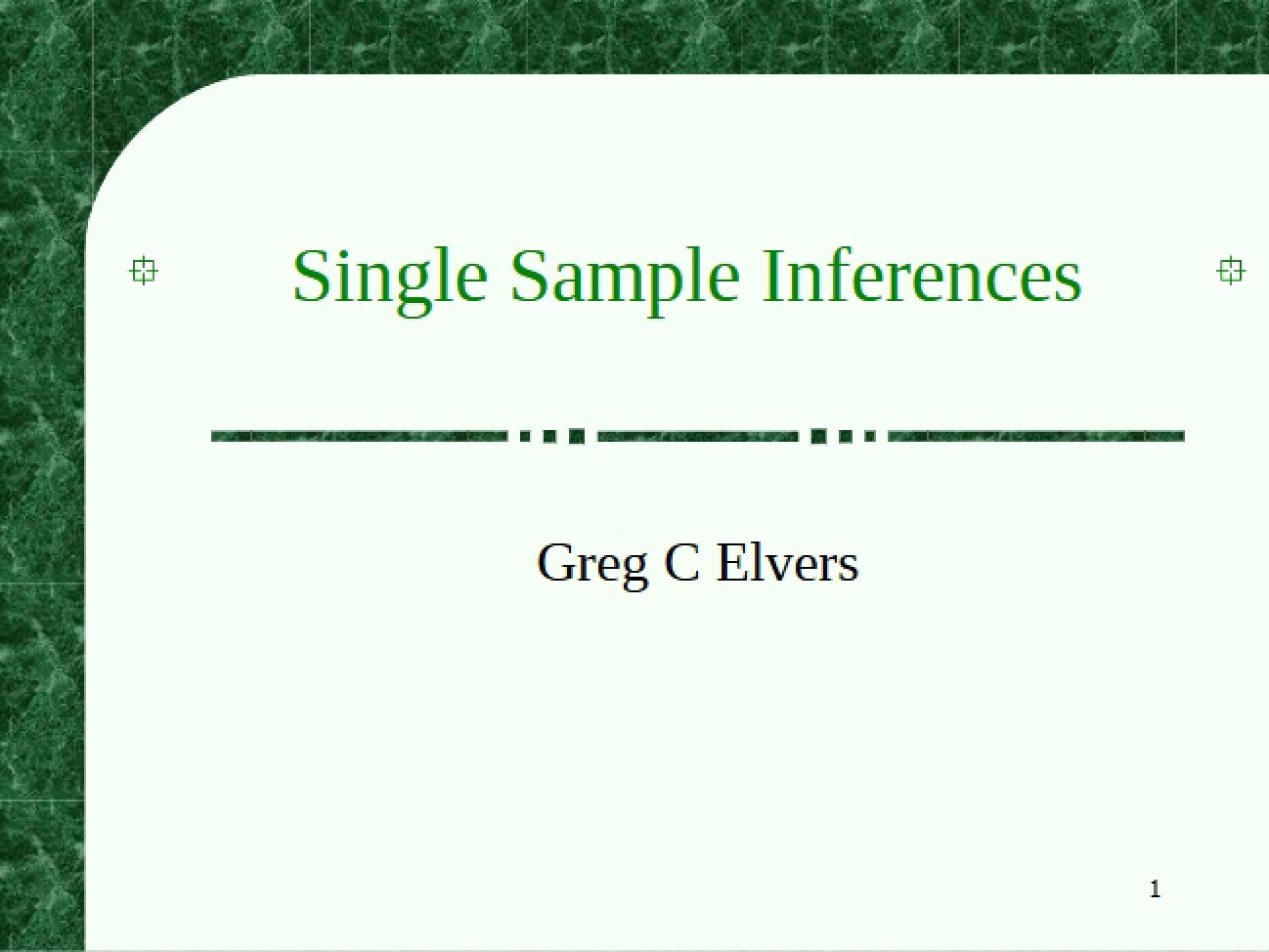 Inferences for Single Samples