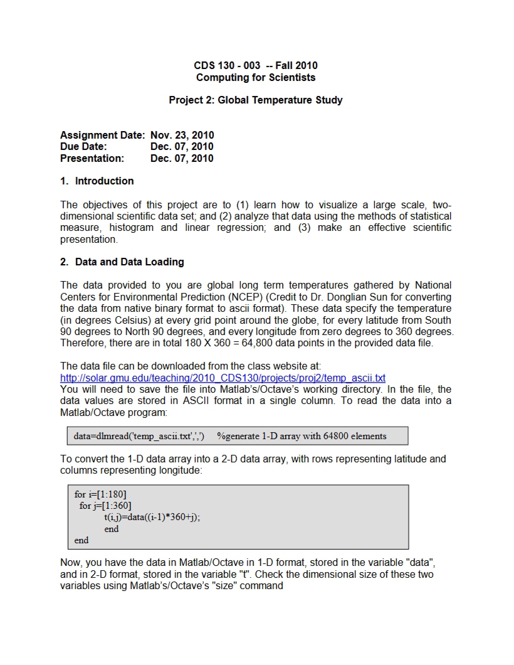 Global Temperature Study - Project Two