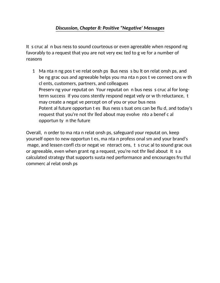 Chapter 8 Discussion on Positive and Negative Messages