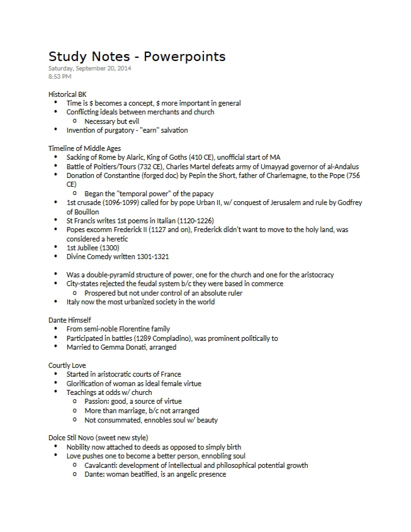 Study Notes