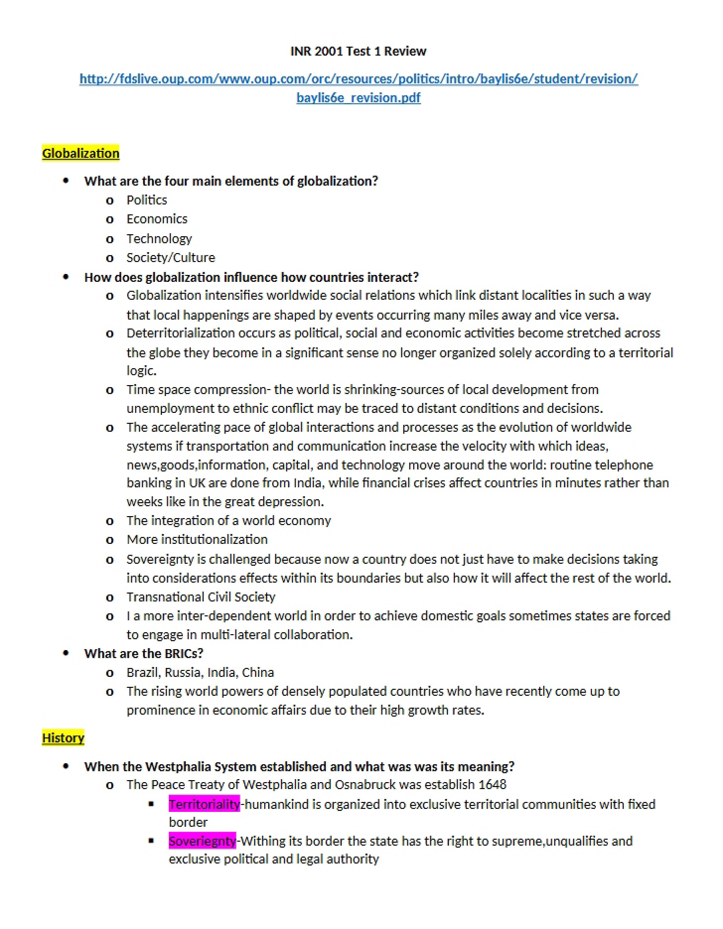 Comprehensive Final Assessment Review