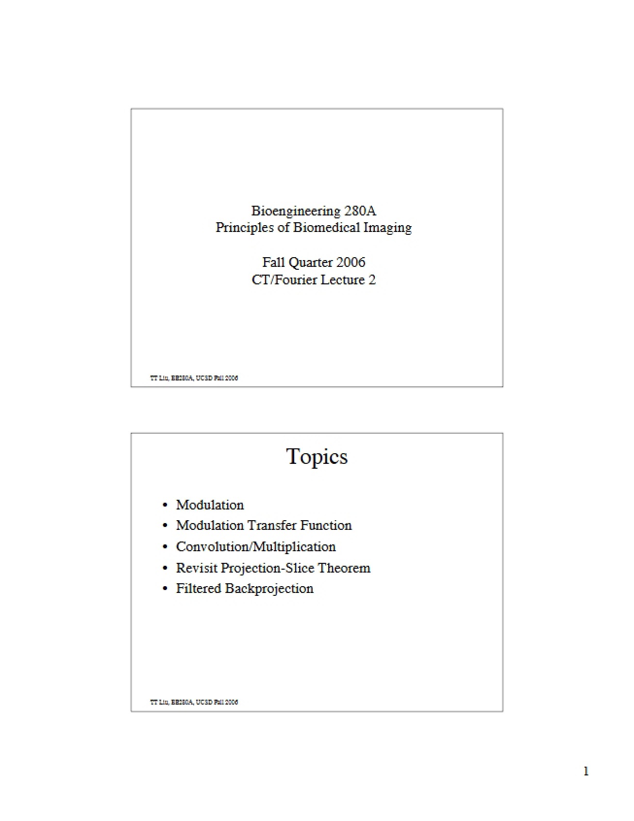 CT-Fourier Lecture 2