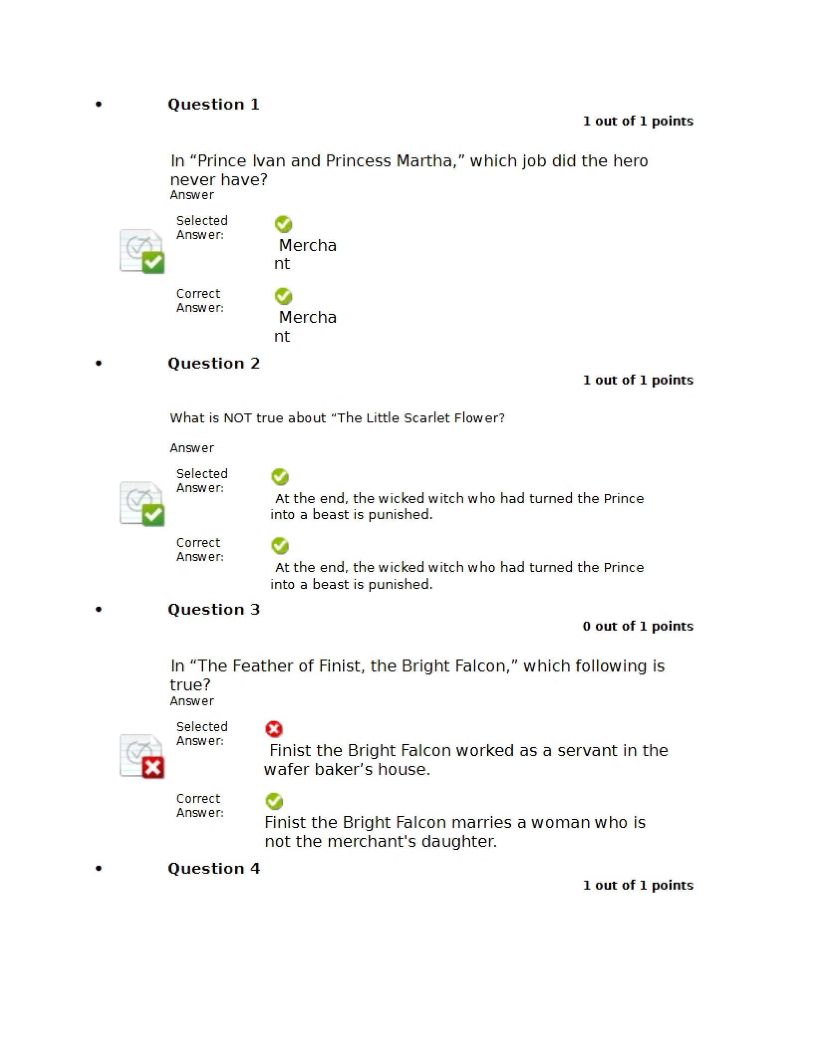 Quiz 1 Russian Folklore (Exam 4 Material)