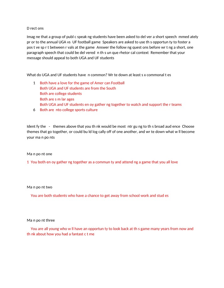 Worksheet on Audience Adaptation
