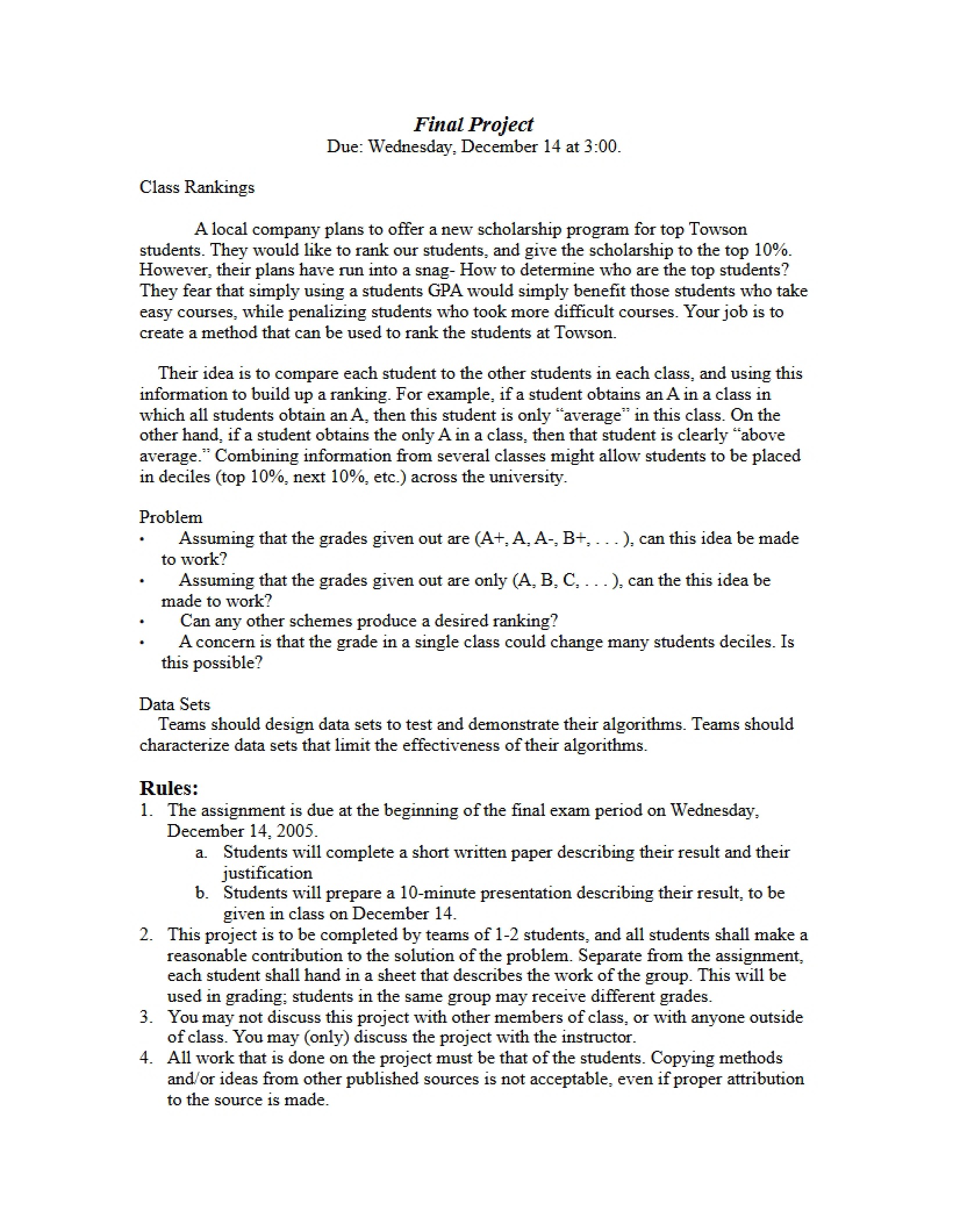Project Final Submission