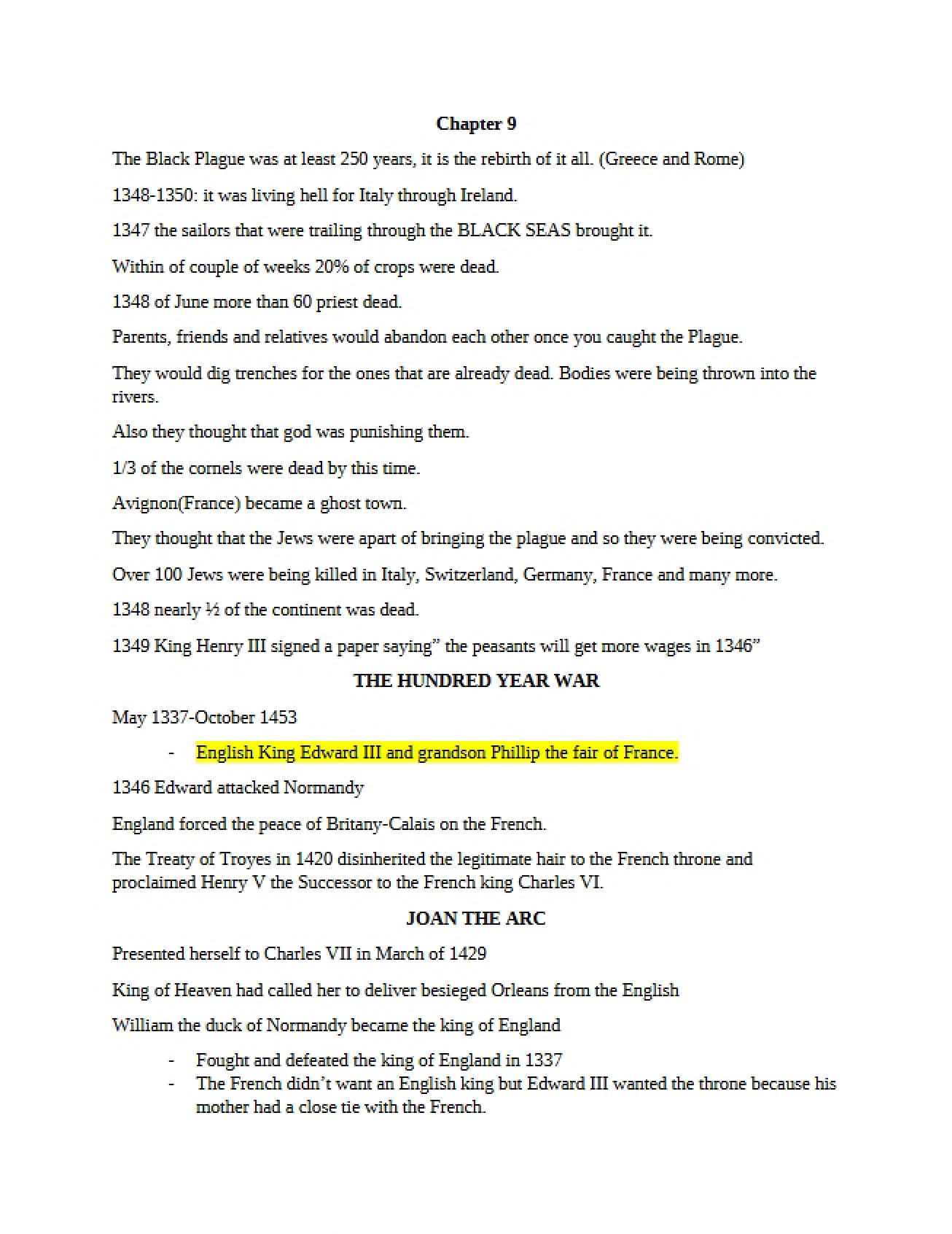 Black Plague Chapter Nine