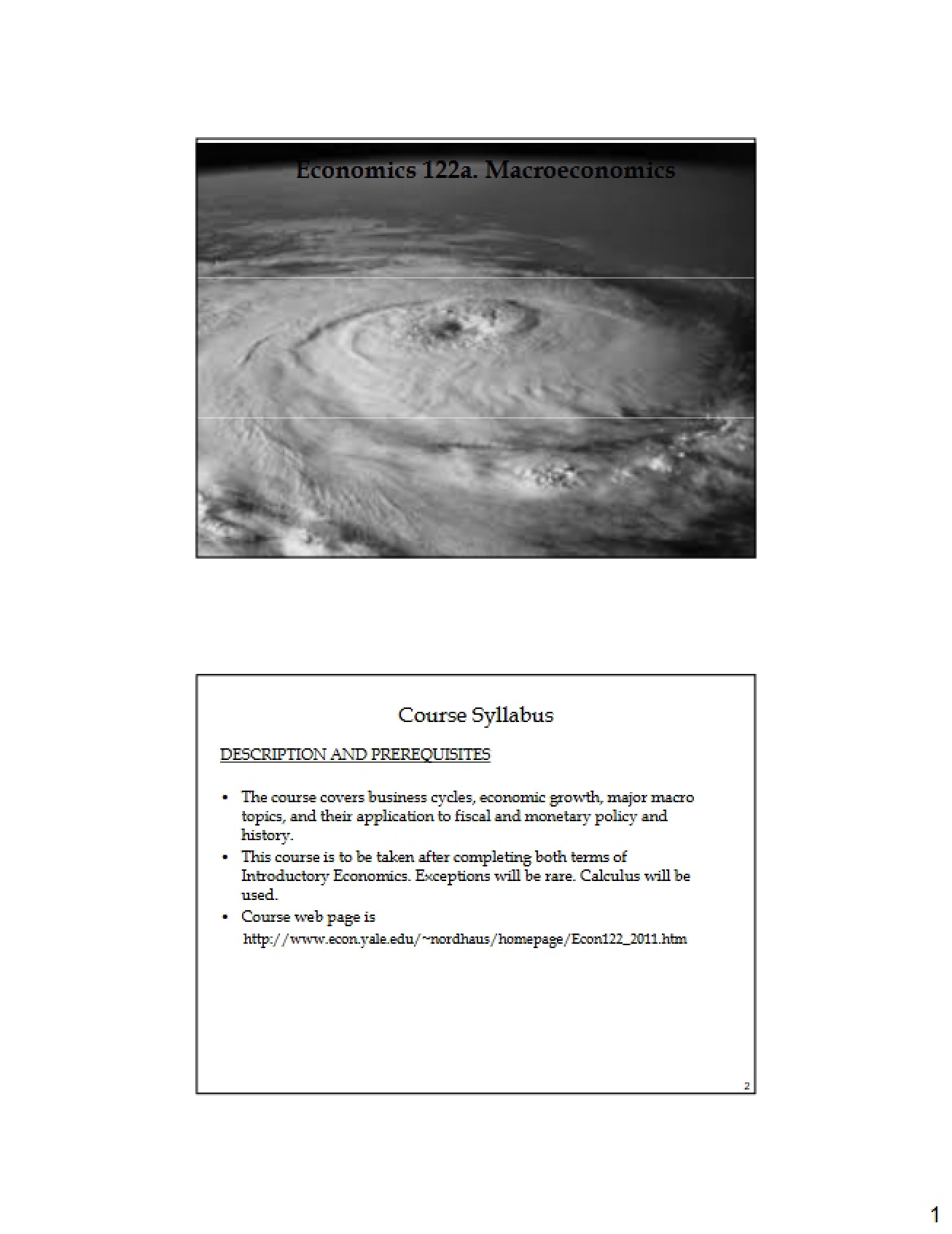 Course Syllabus