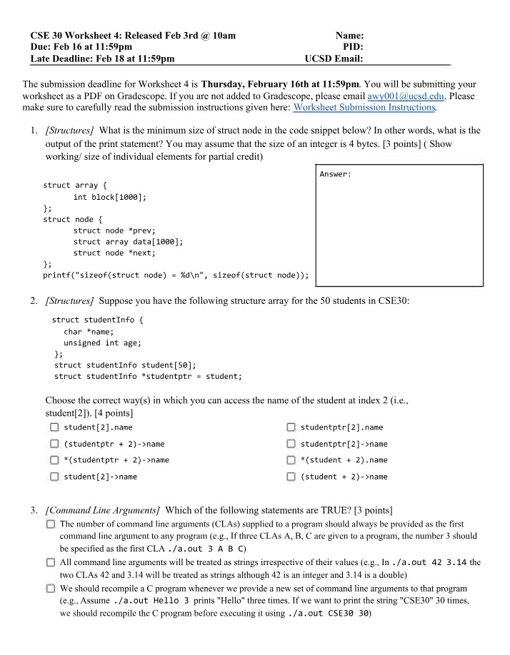 Worksheet 4 - Computer Organization and Systems Programming