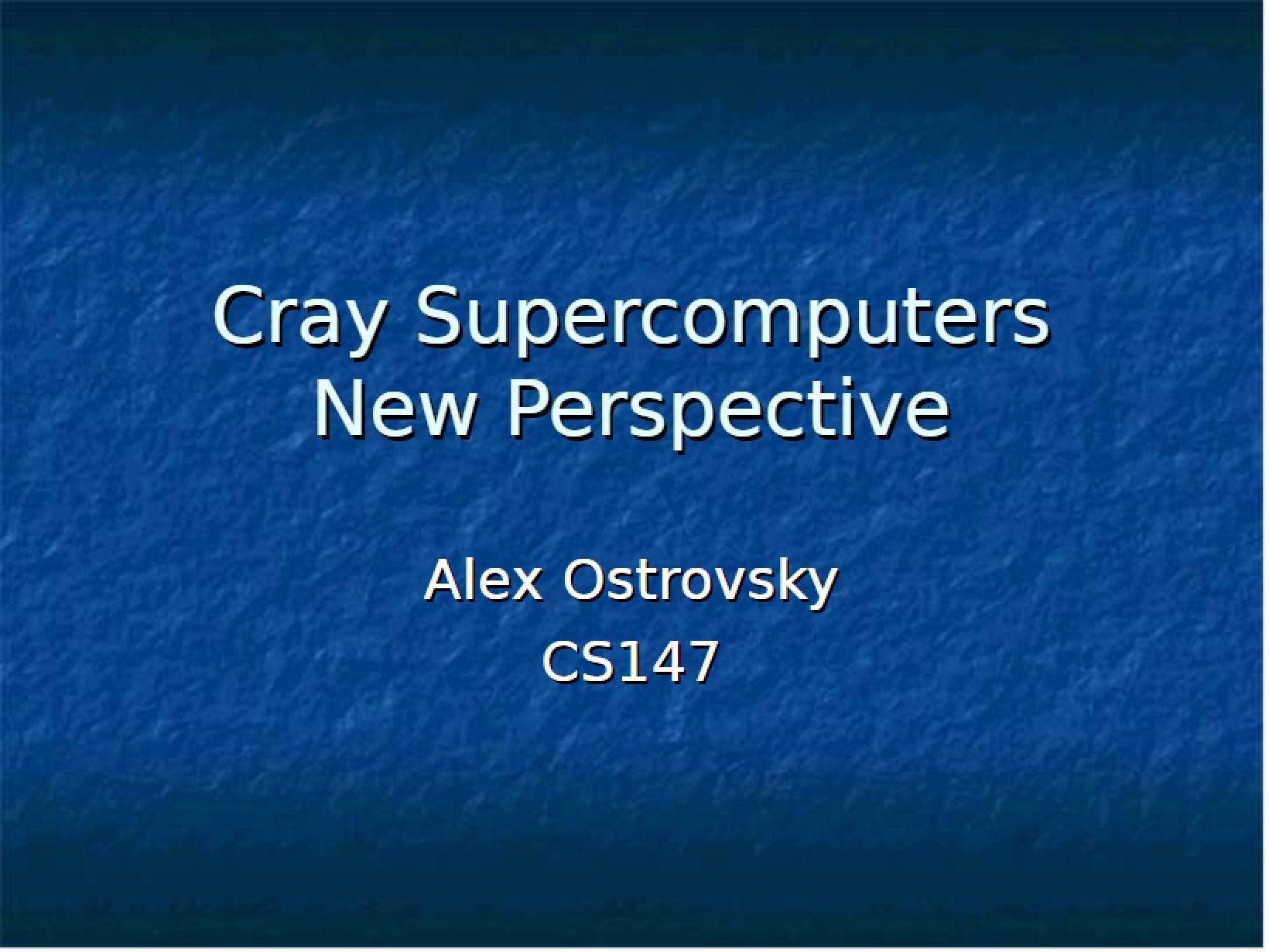 Supercomputers by Cray
