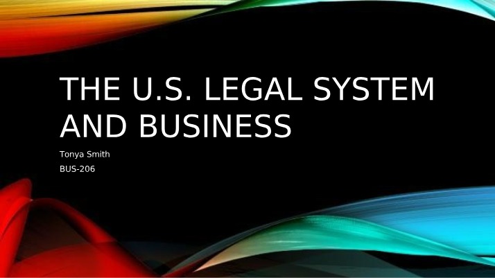 The U.S. Legal System in Business
