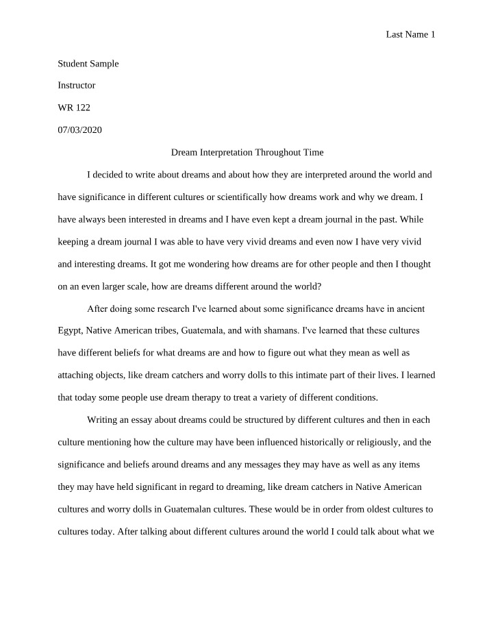 Essay on Dream Interpretation Throughout Time