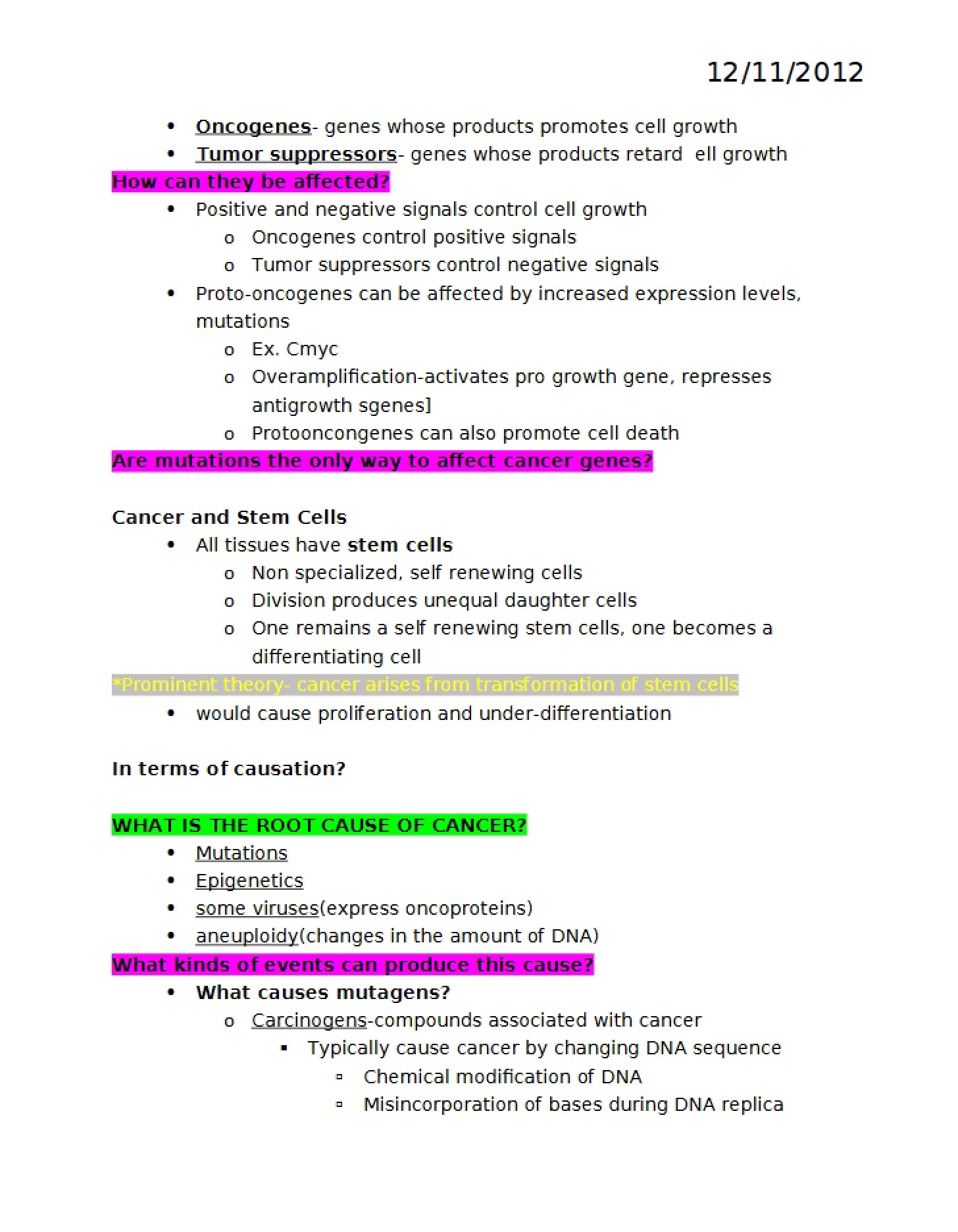 Class Session Notes