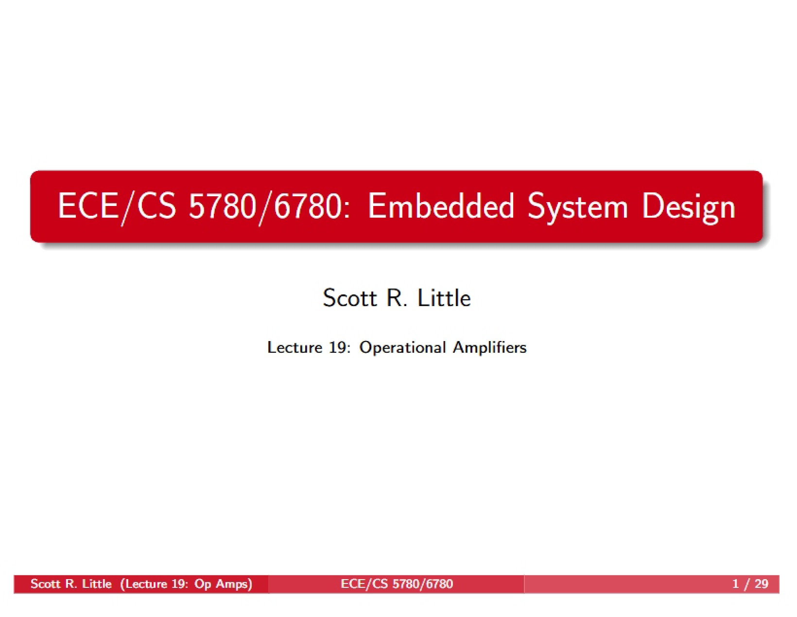 Course Overview Embedded System Design