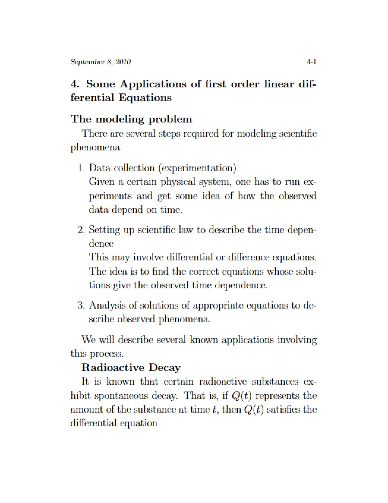 Differential Equations Lecture Notes - 16 Pages