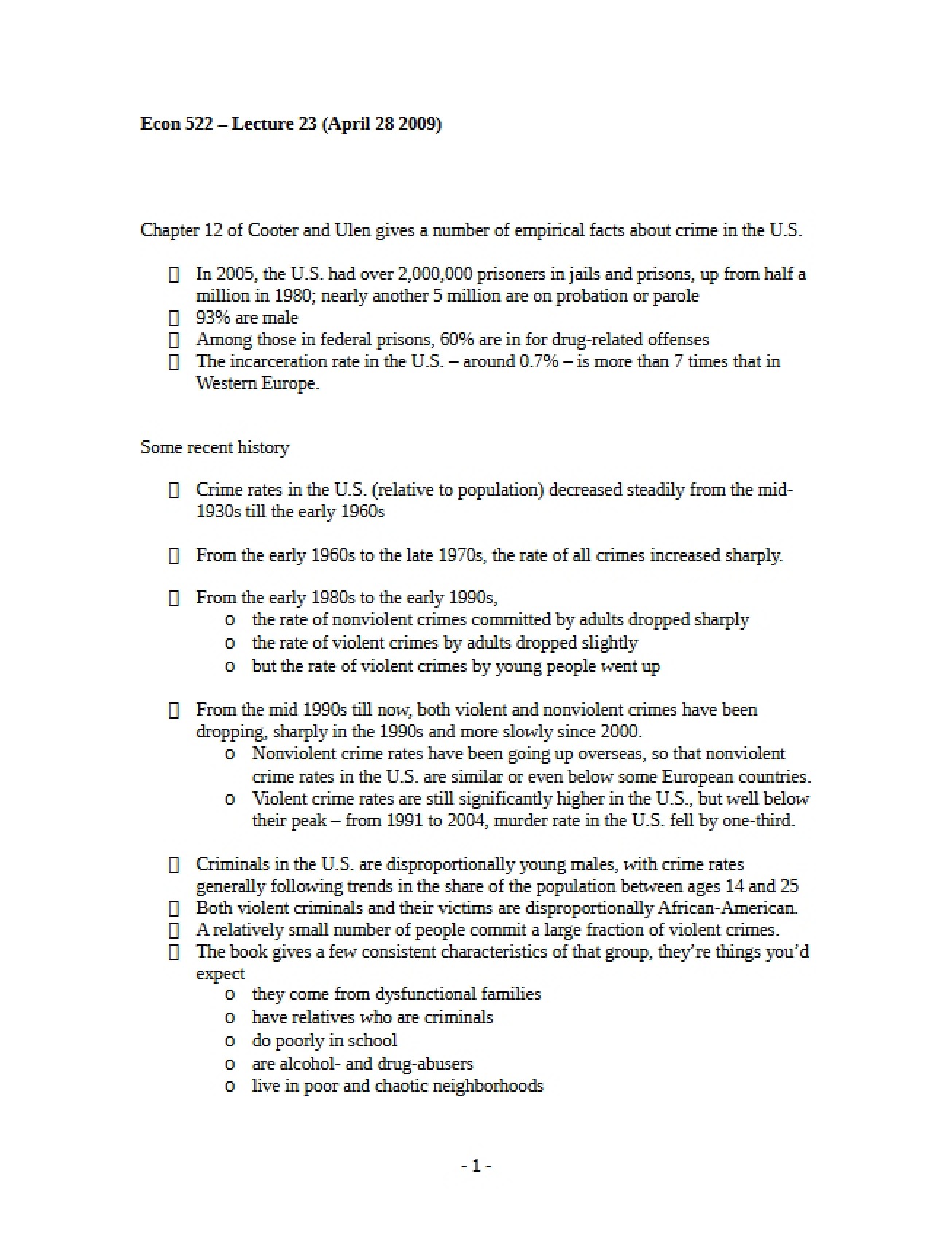 Notes for Lecture 24