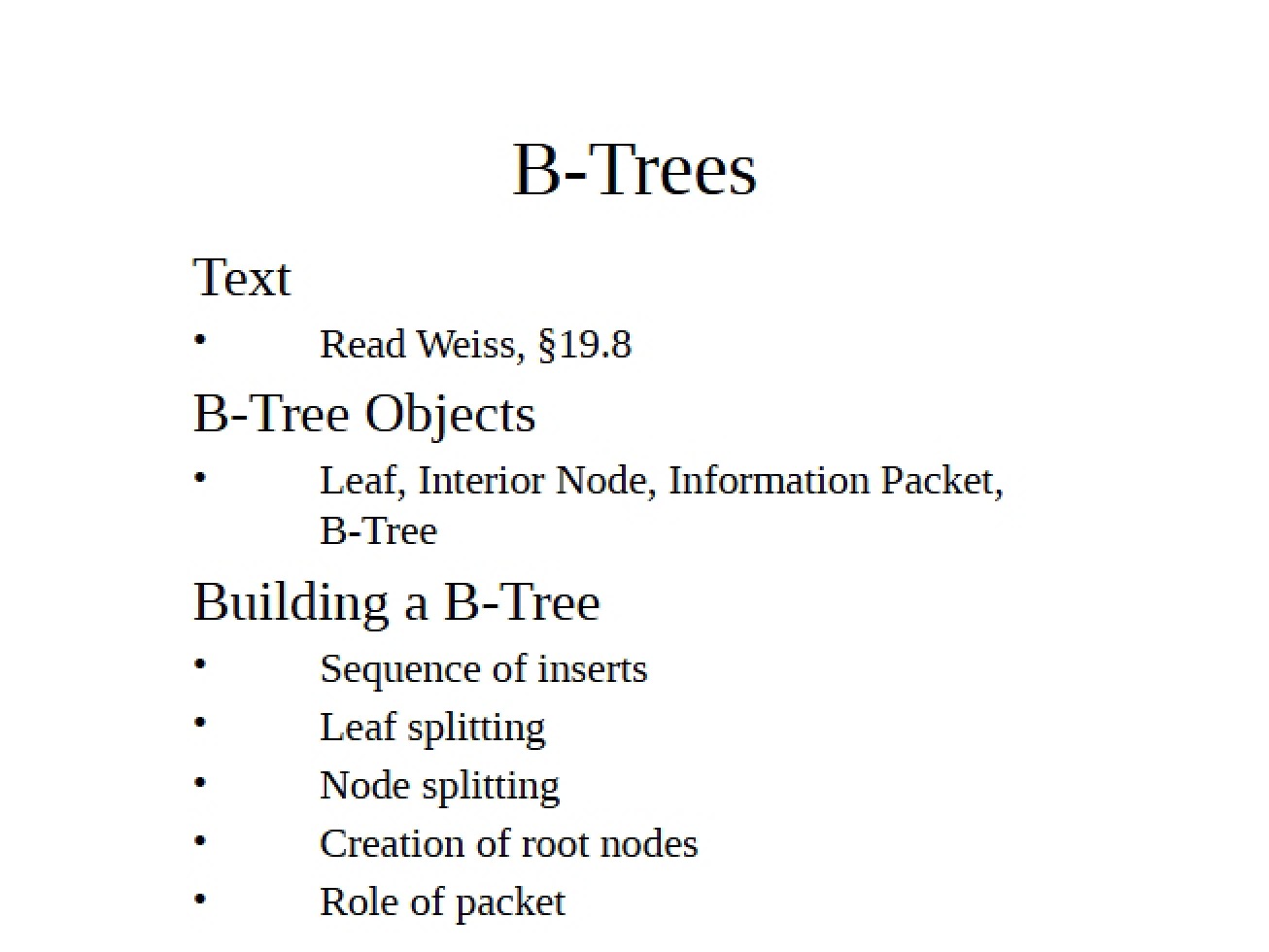 Trees (B-Type)