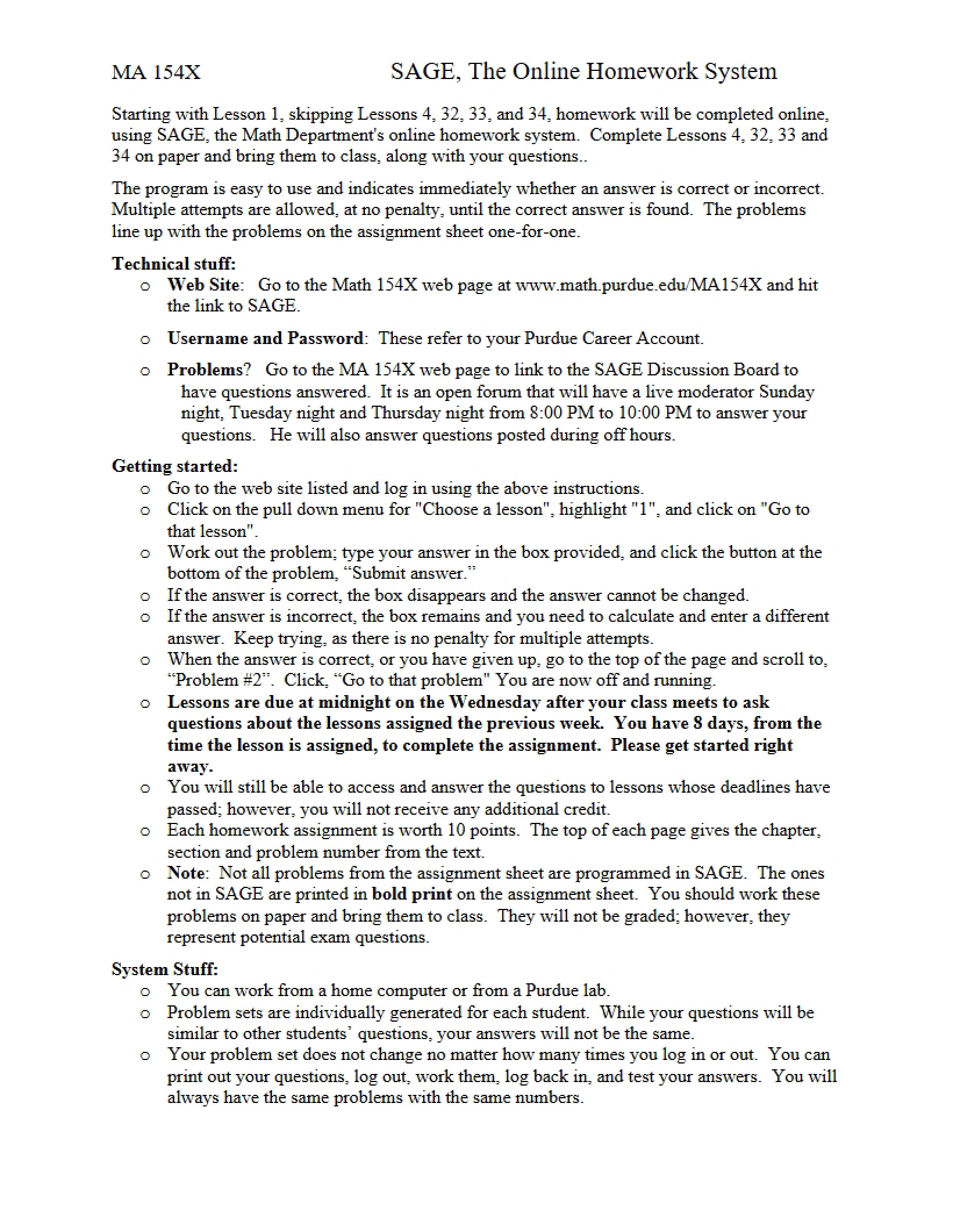 System for Homework