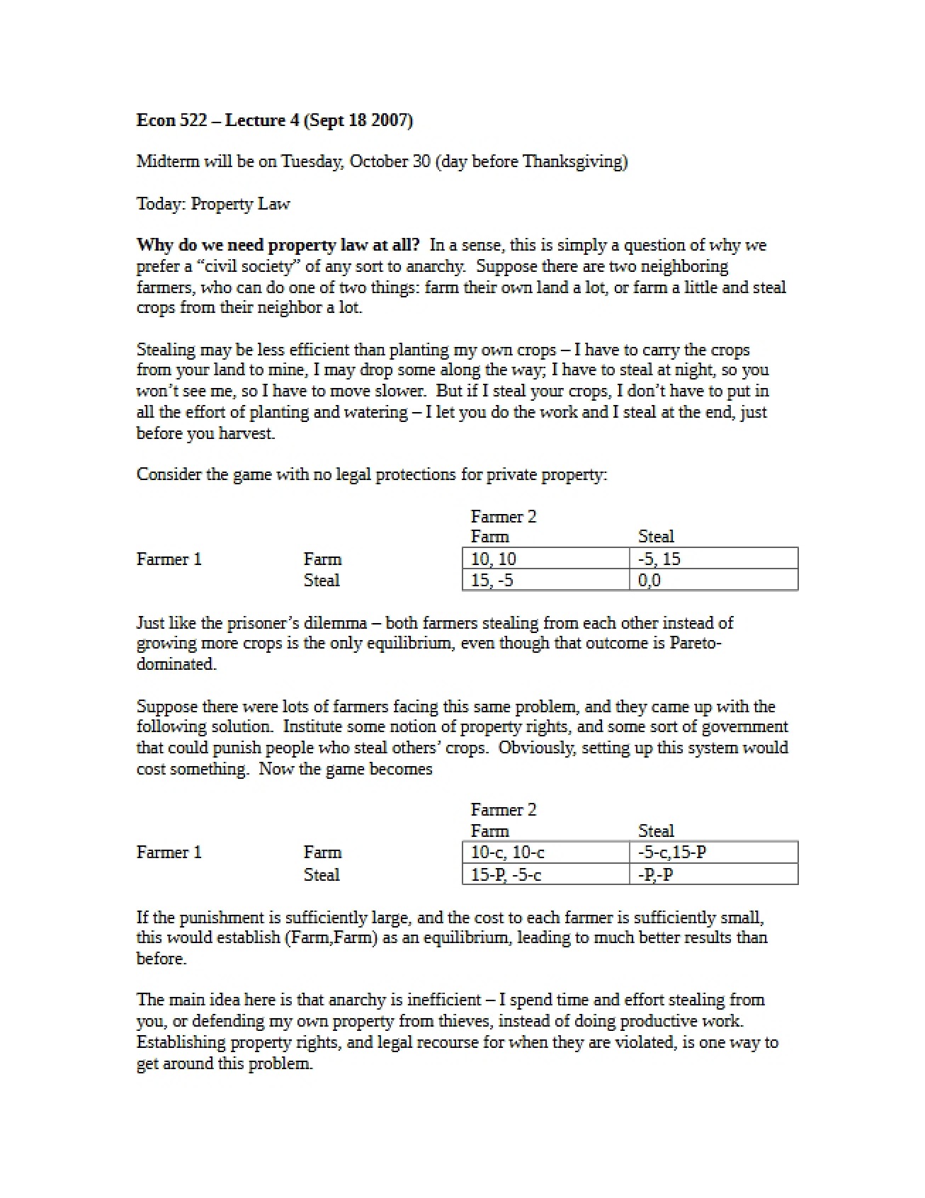 Lecture 4 Class Notes