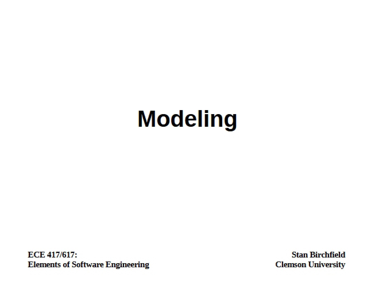Modeling Concepts
