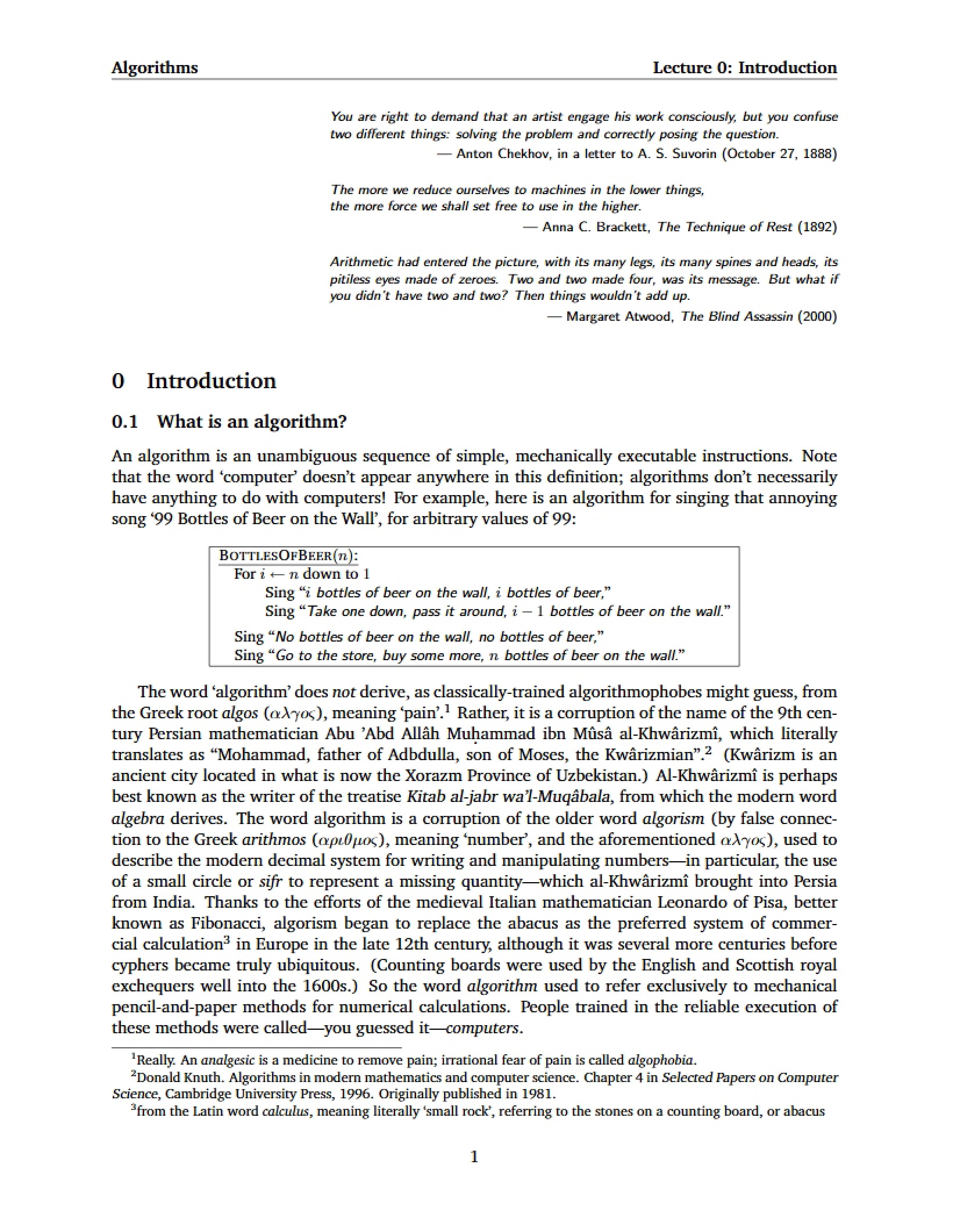 Algorithms Lecture Notes