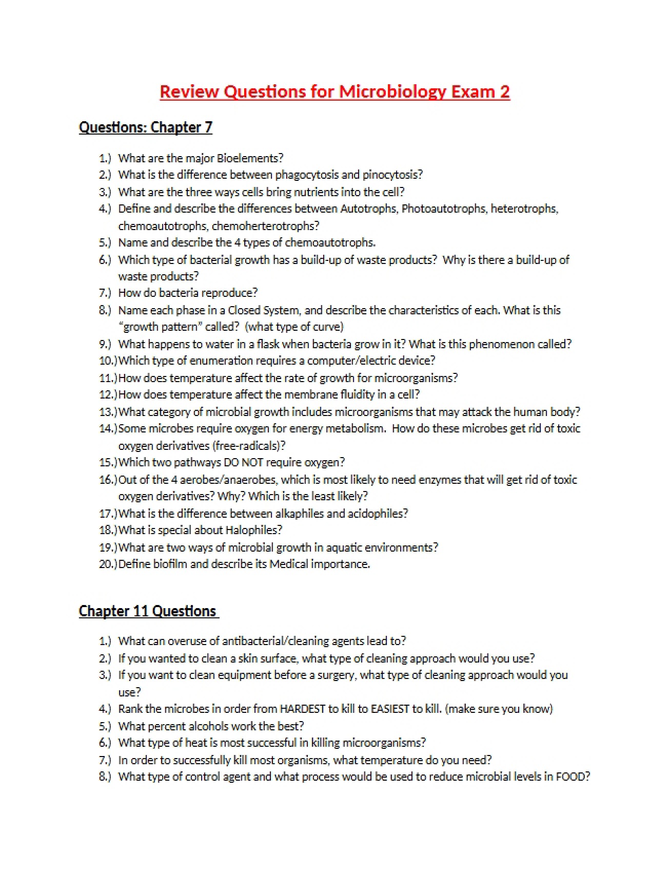 Second Examination