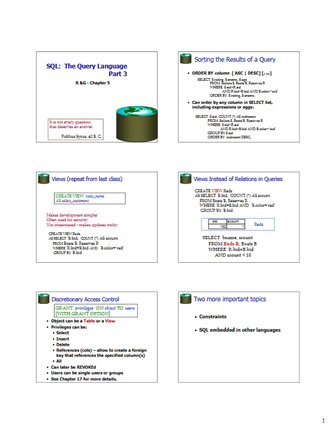 SQL Query Language Fundamentals