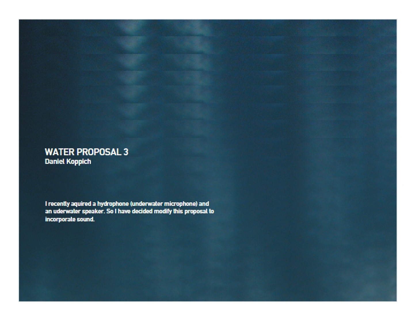 Proposal 3 Water