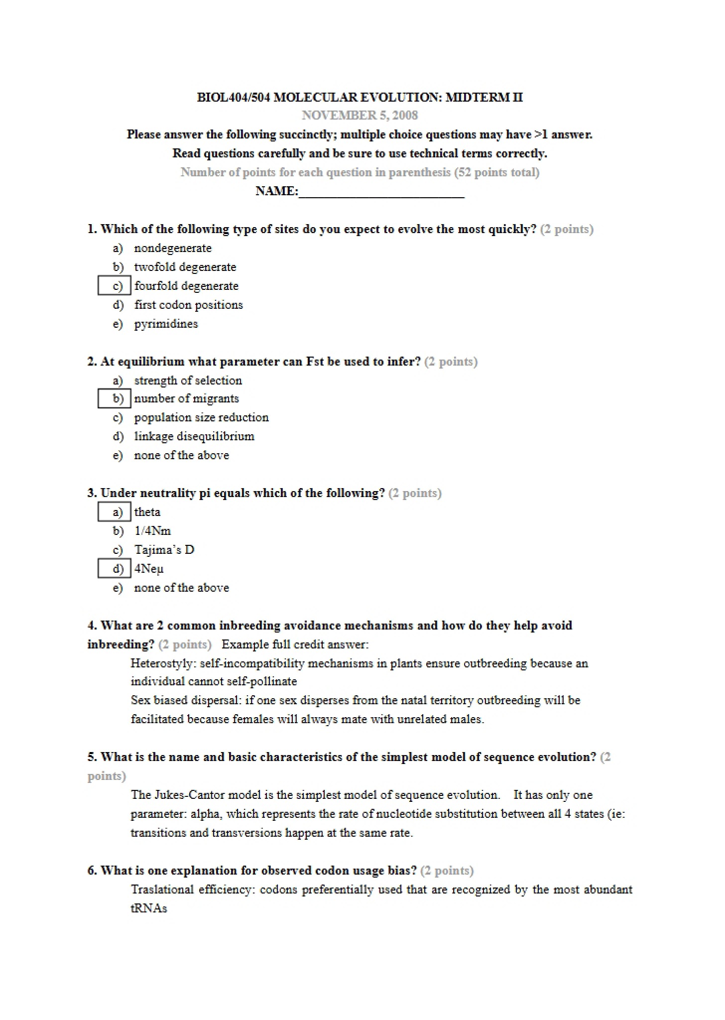 Second Midterm