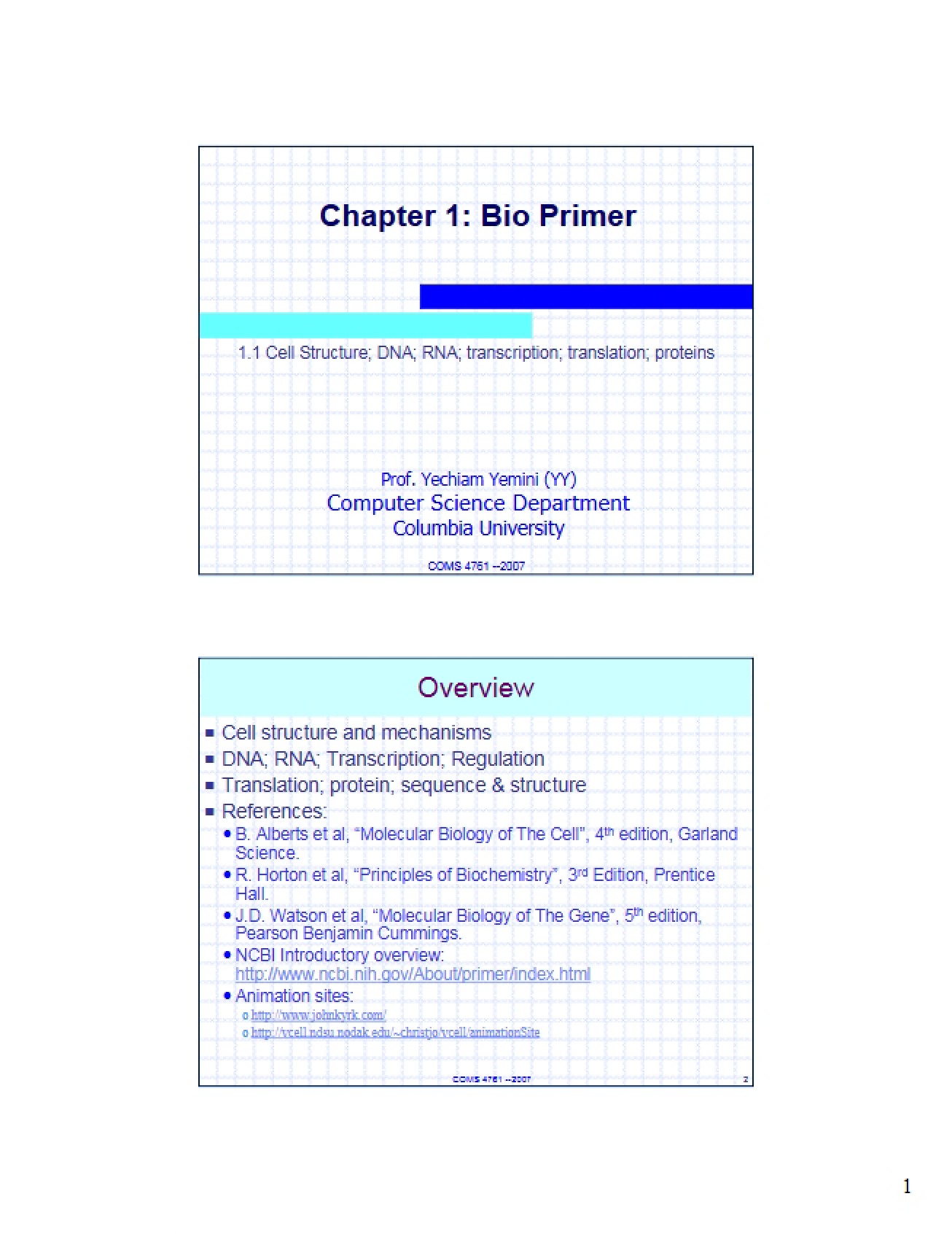 Bio Primer Chapter 1
