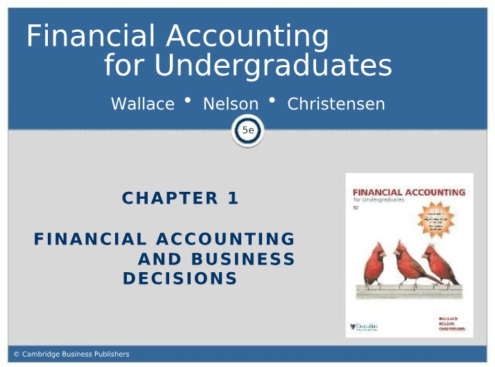 Accounting Chapter 1