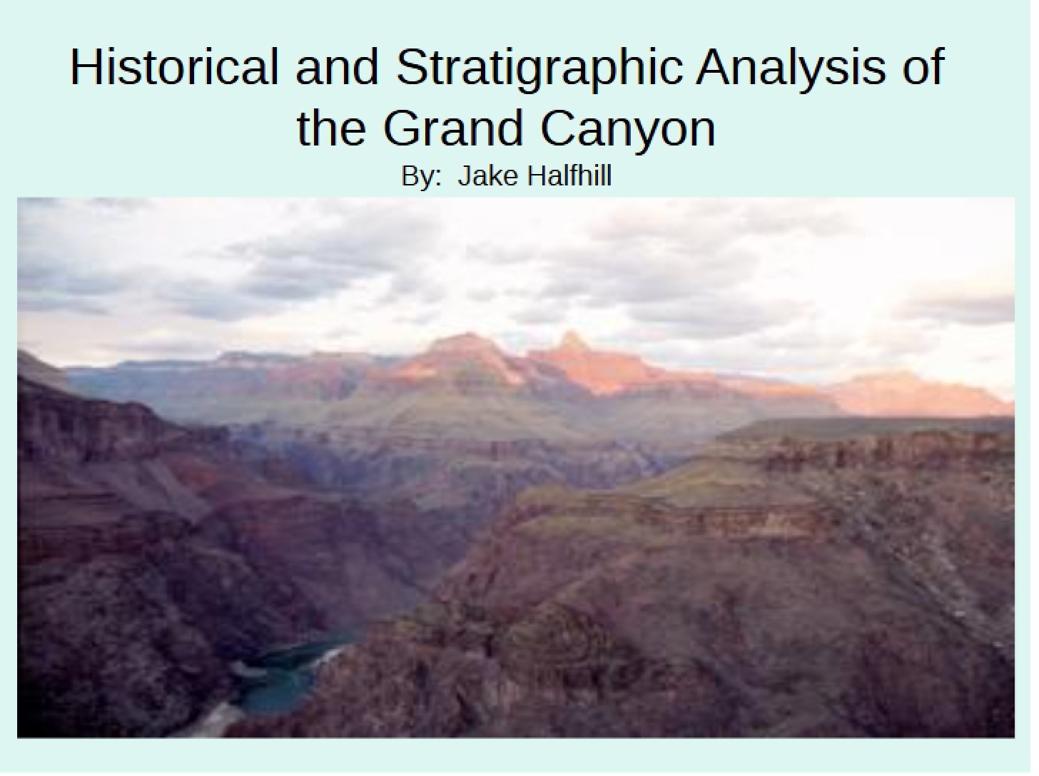 Grand Canyon Stratigraphic and Historical Analysis