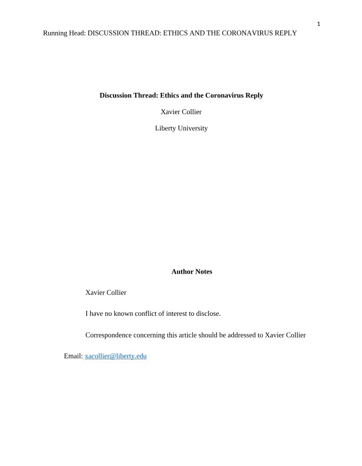 Ethics - Disclosing Coronavirus Impacts on Companies